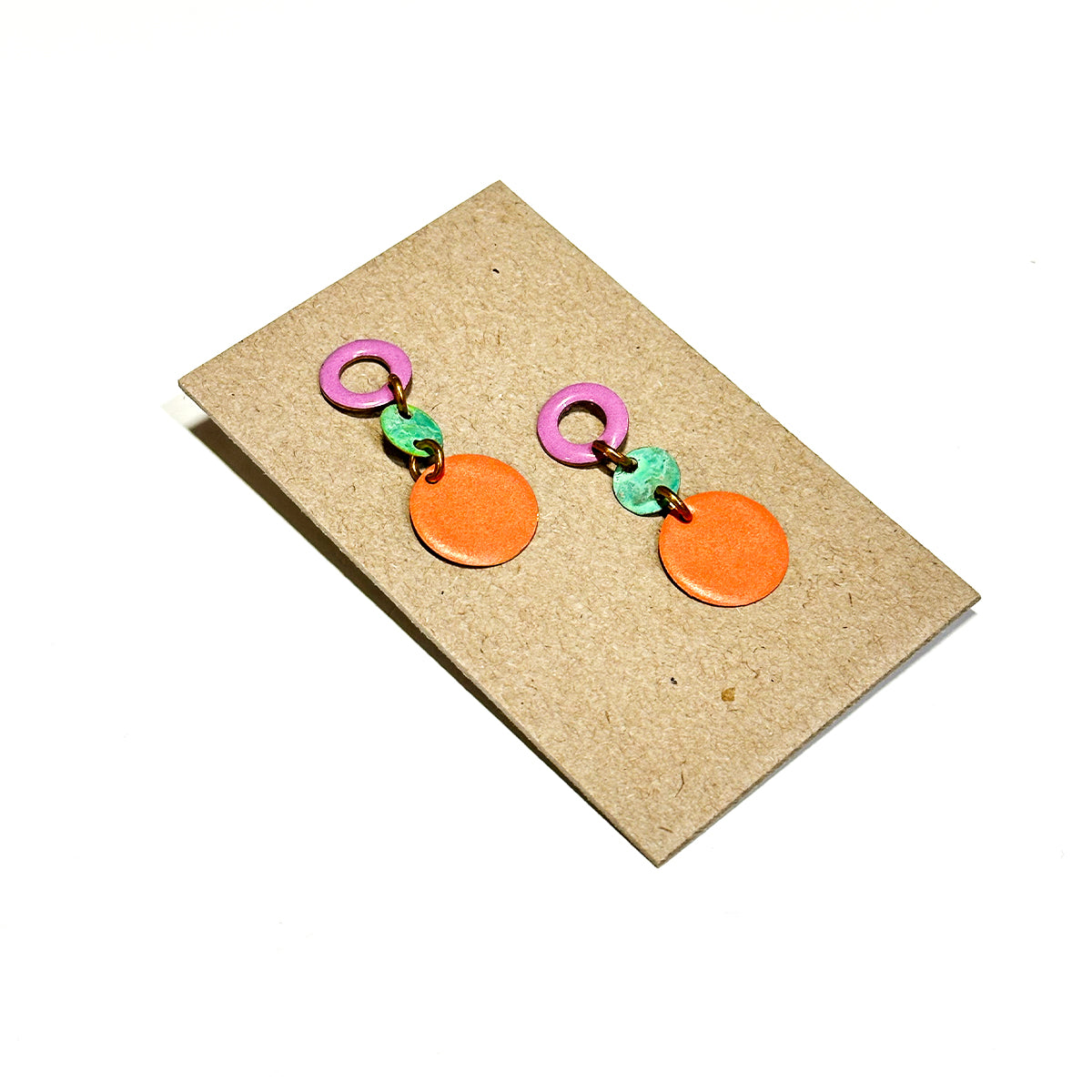 Peach Three Dots Earrings