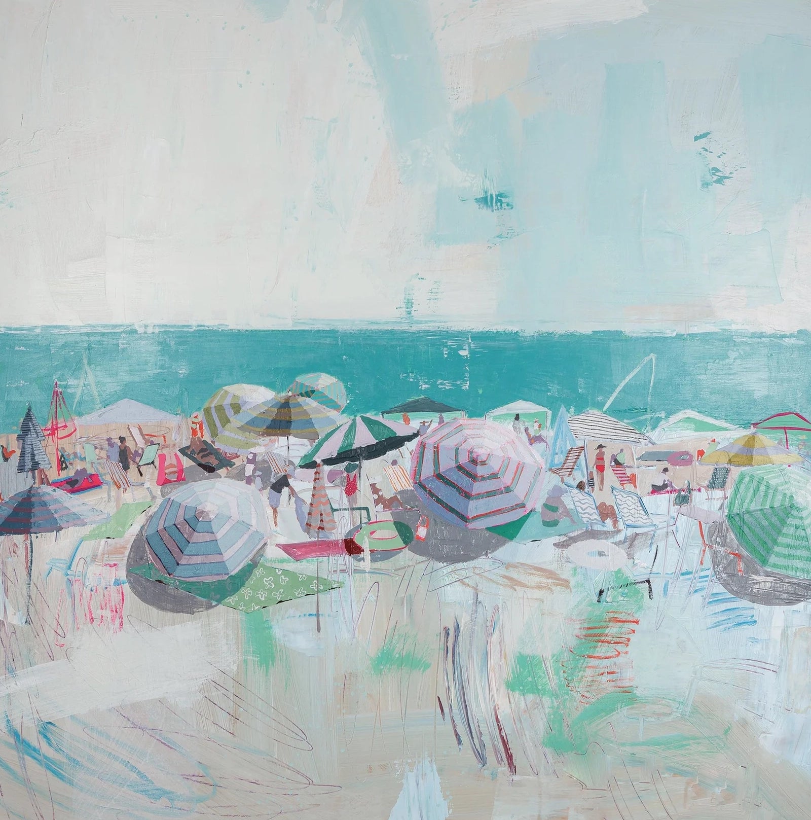 Colored Shore Print / 24" x 24"