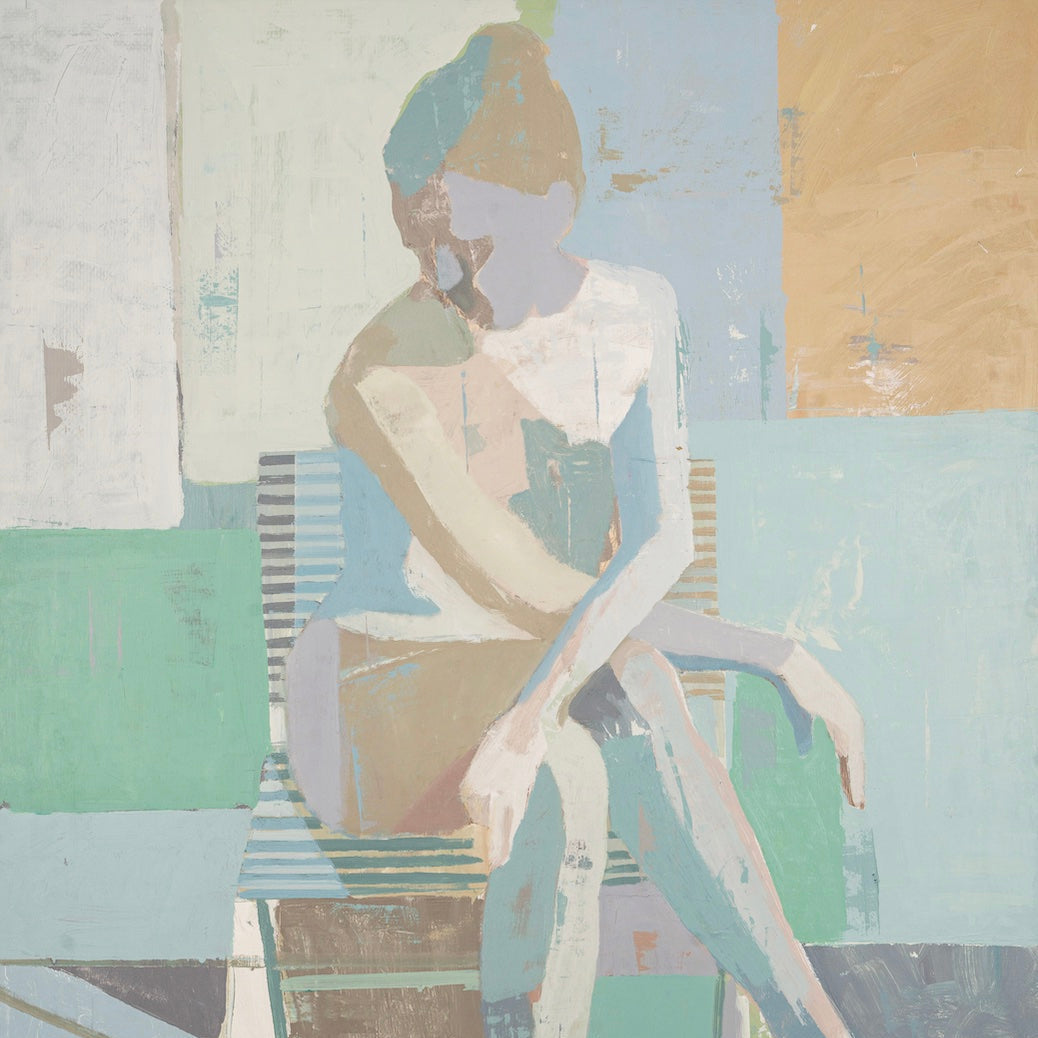 Sky Blue Figure / 18" x 24"