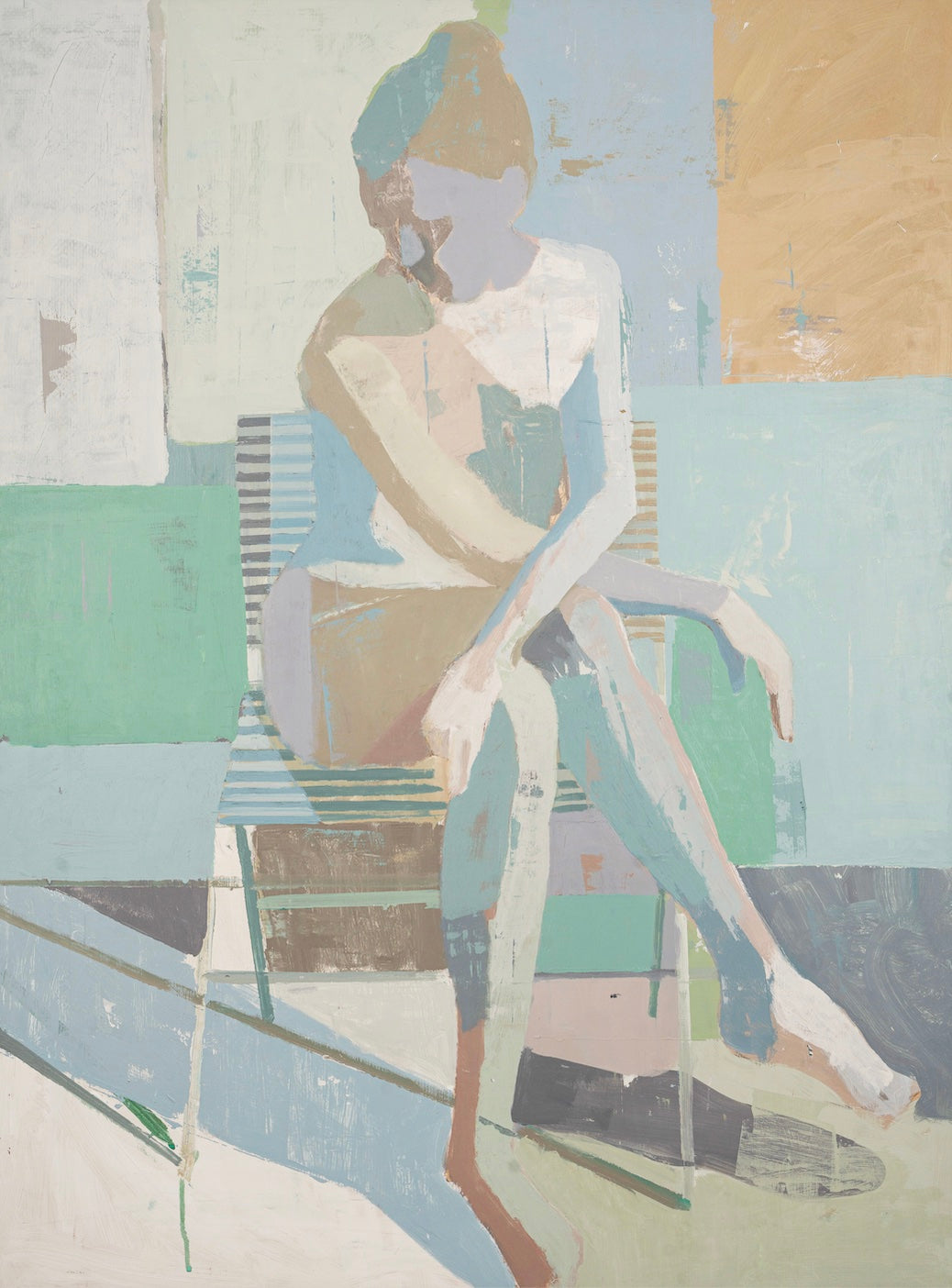 Sky Blue Figure / 18" x 24"