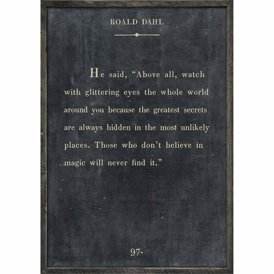 Roald Dahl Framed Art Print