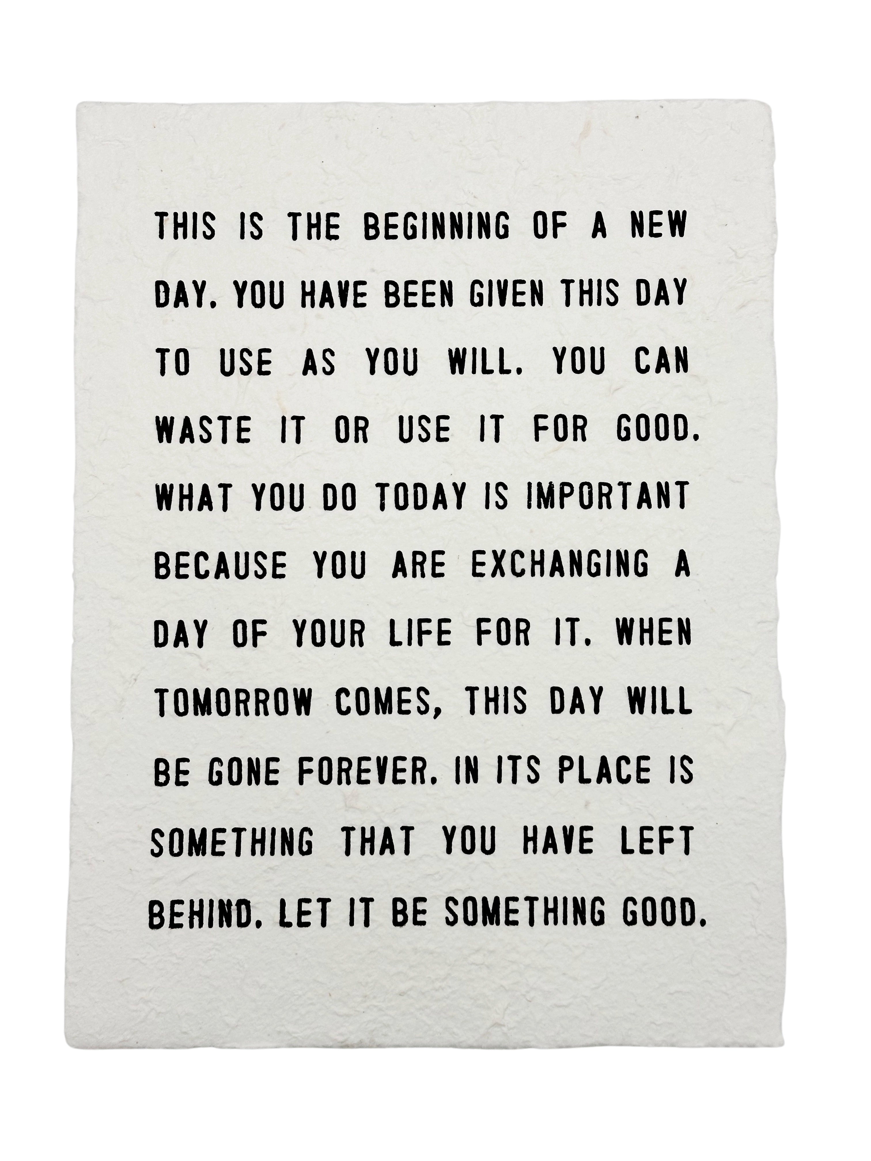 This is the Beginning Paper Print