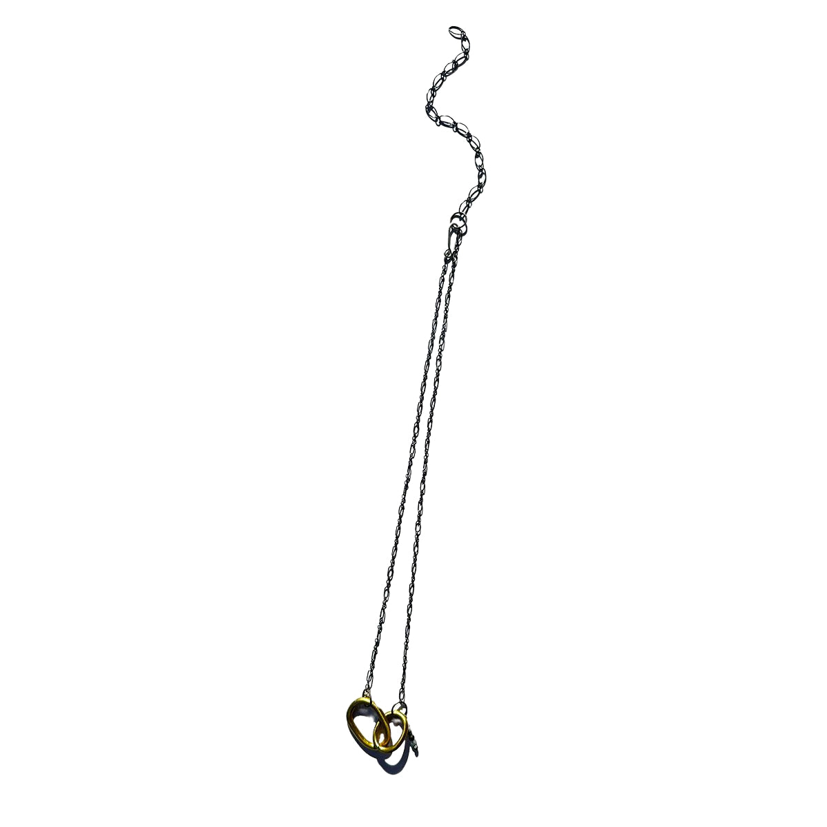 Brass Link Sterling Chain w/ Tourmaline Beads Necklace