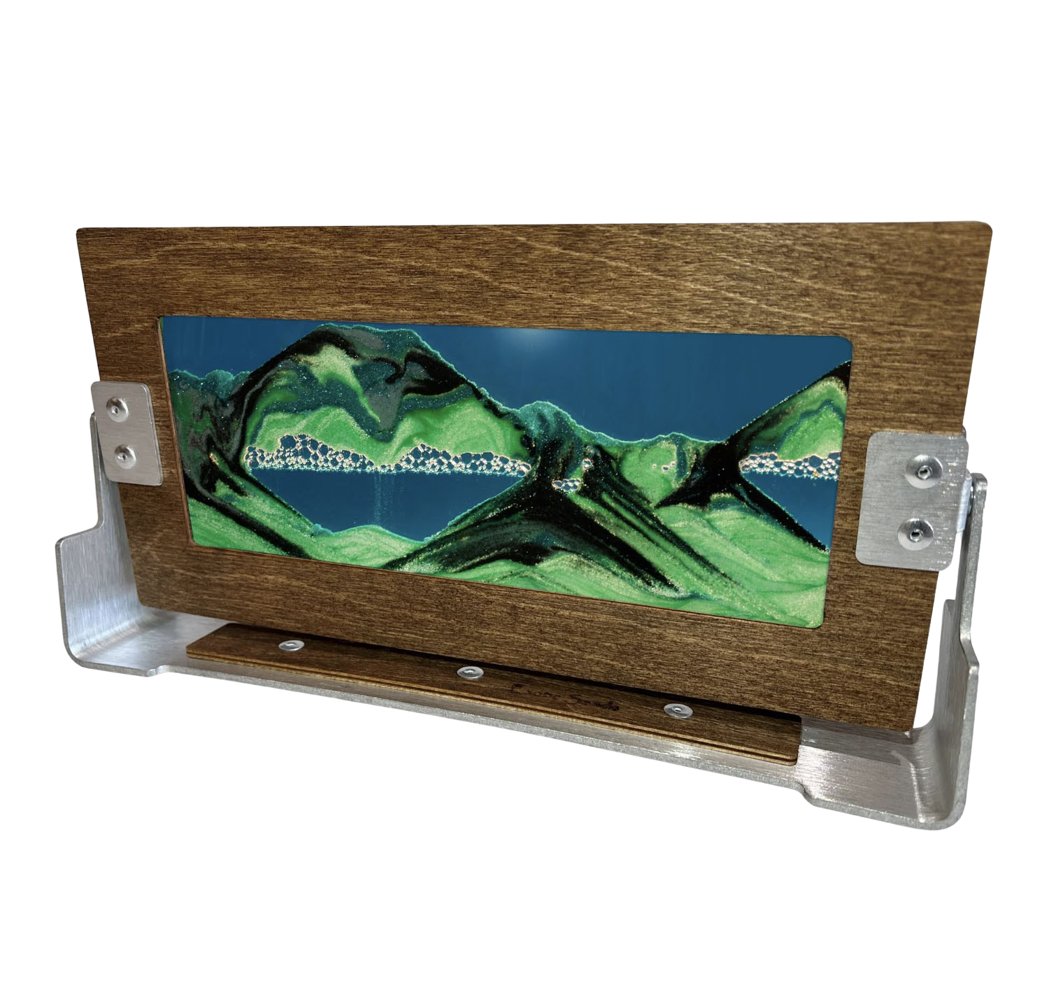 Exotic Sands Summer Turquoise Dark Birch Frame