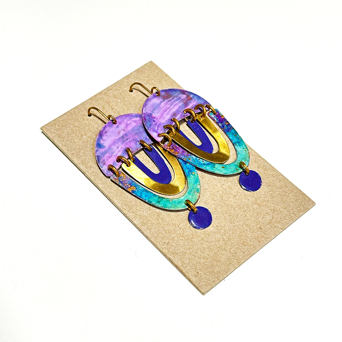 Purple Upside Down Earrings