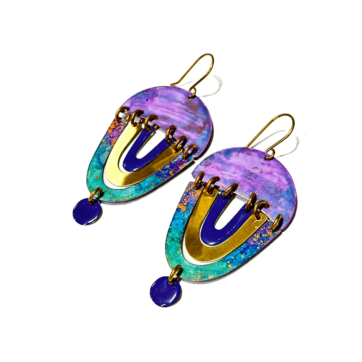 Purple Upside Down Earrings