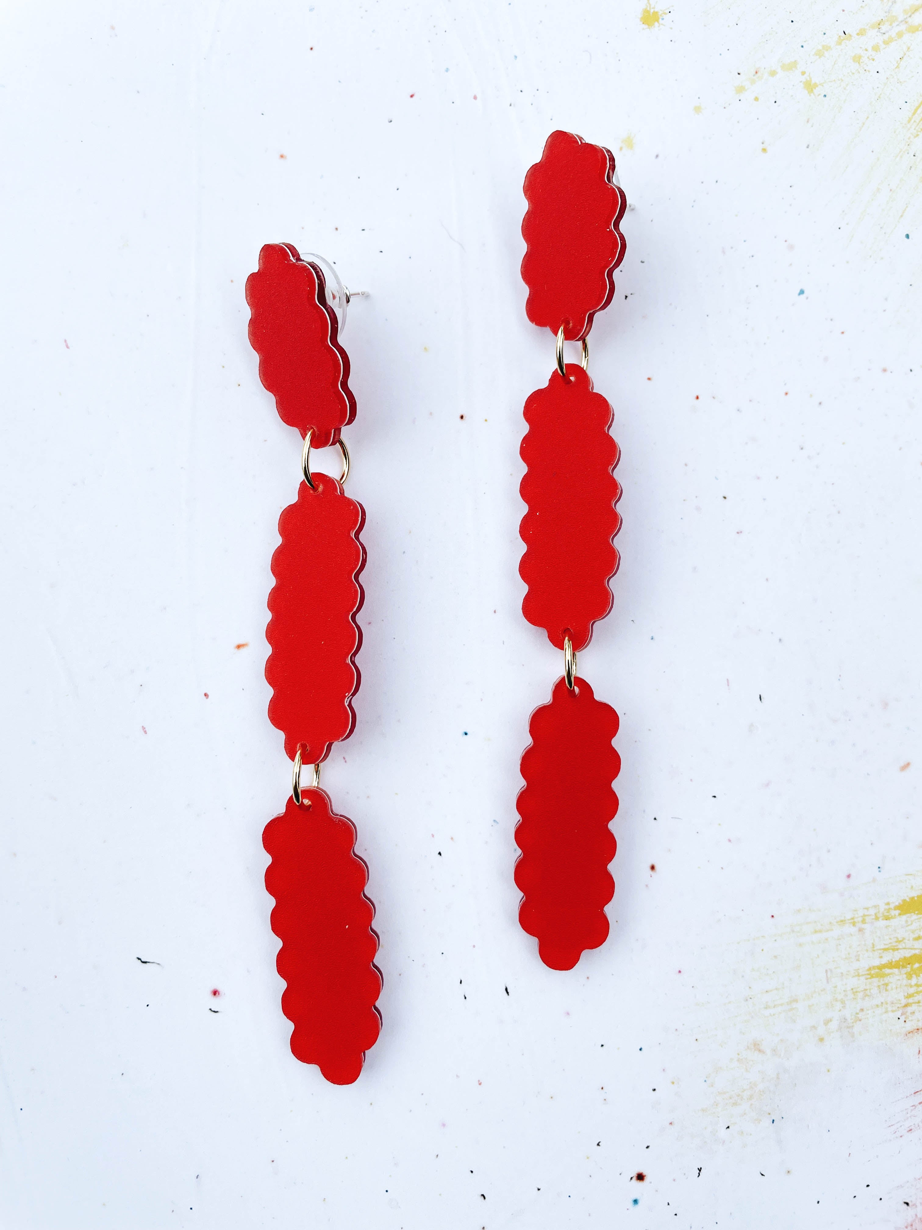 Line Drop Earrings Punch