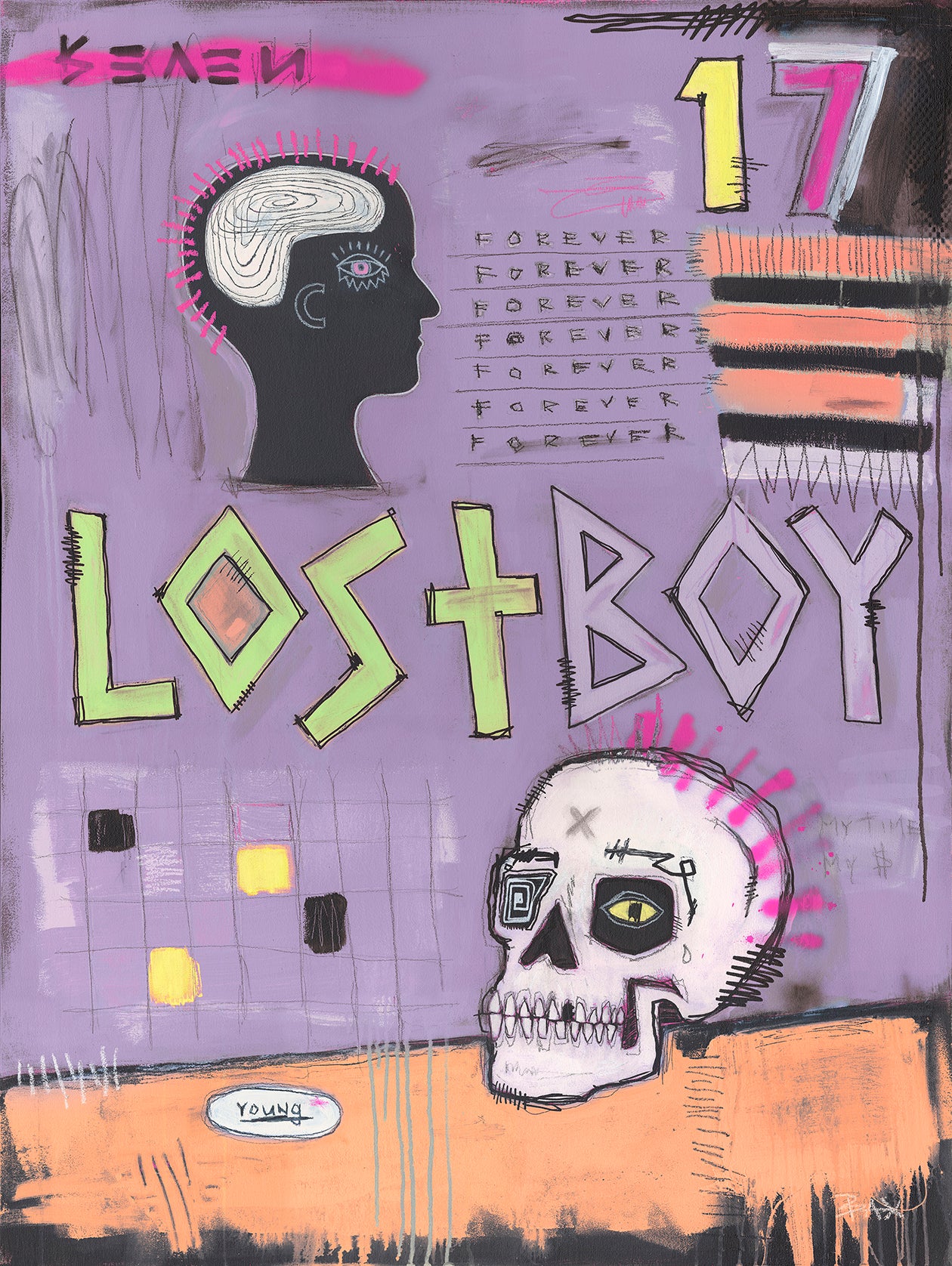 'Lost Boy Remix Purple' Print