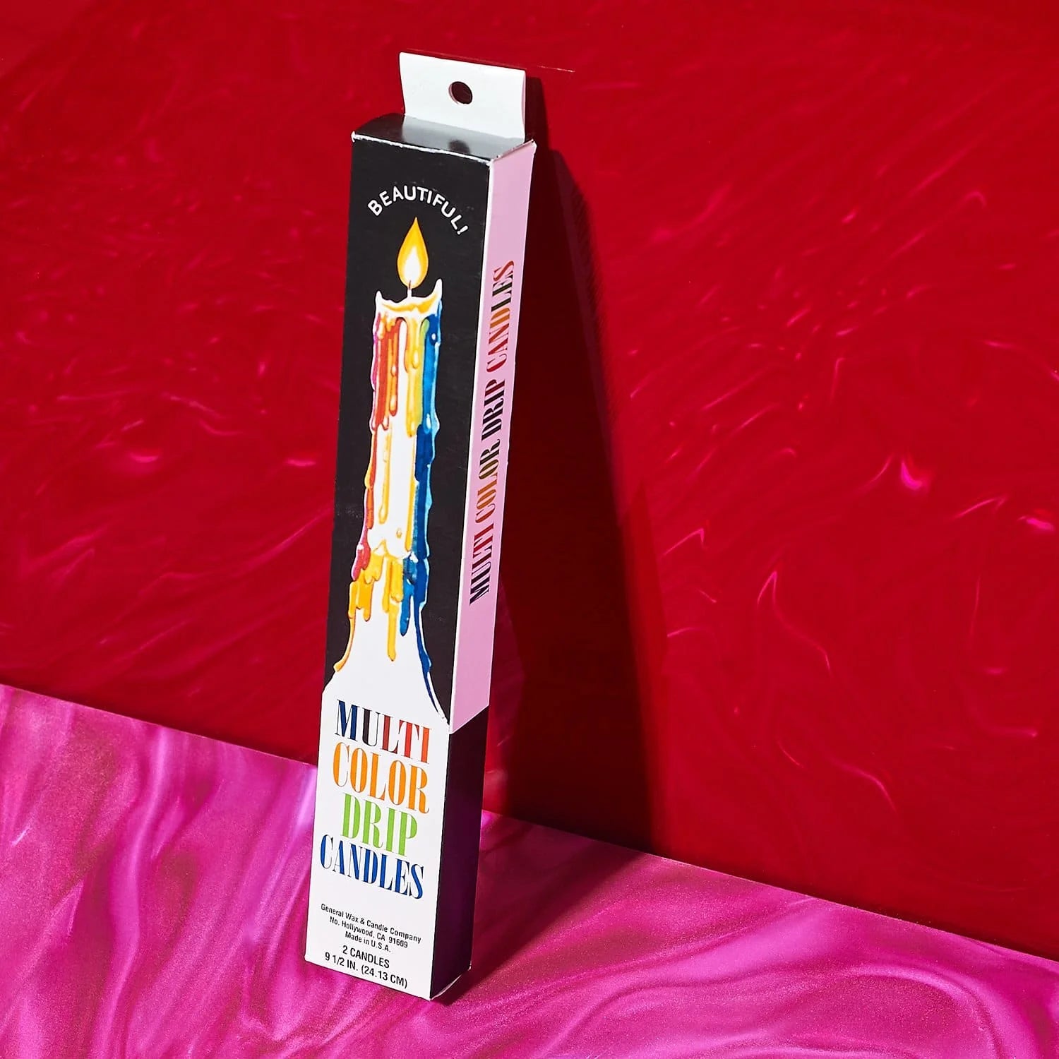 Multi-Color Drip Candle 10"