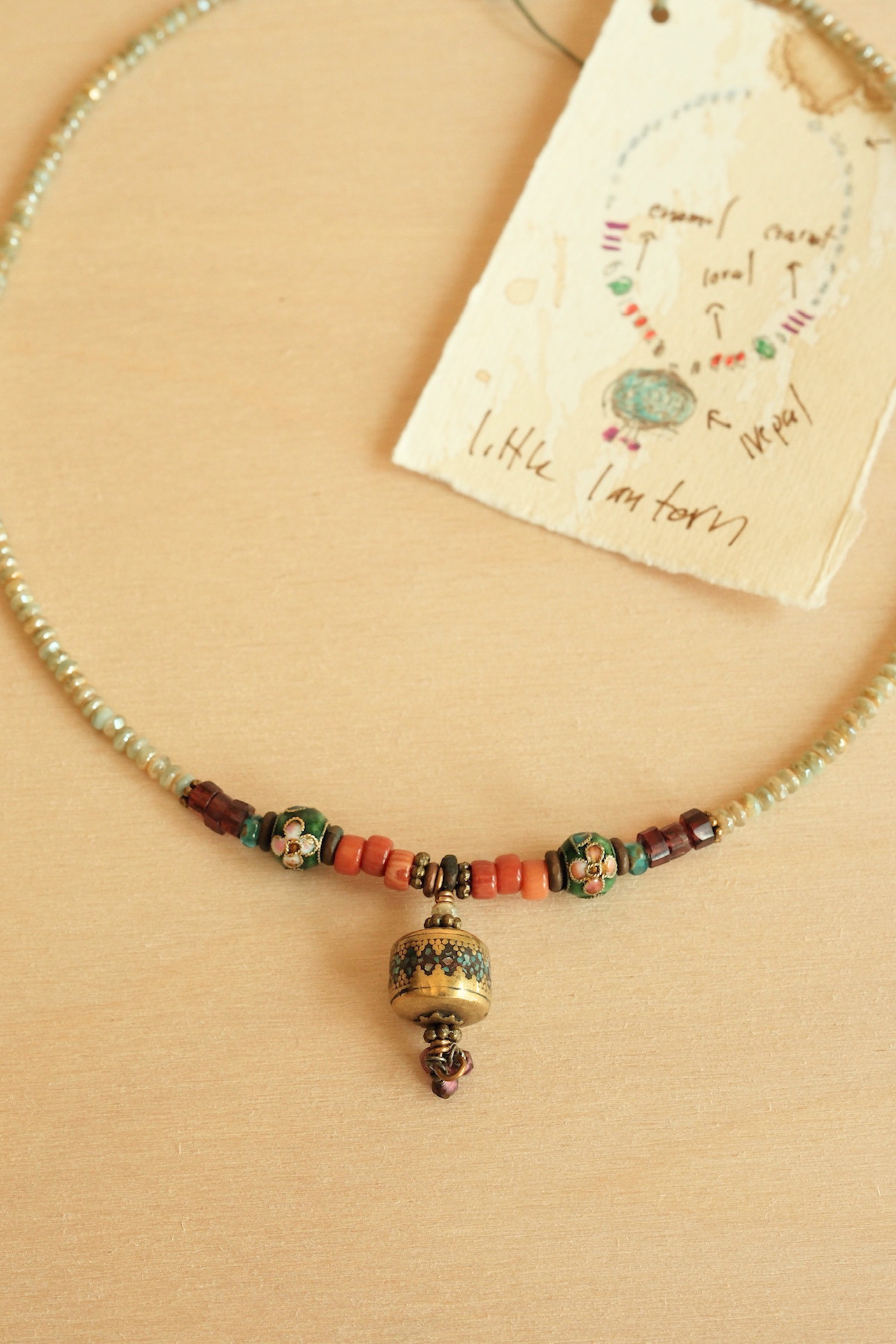 Tiny Lantern Necklace