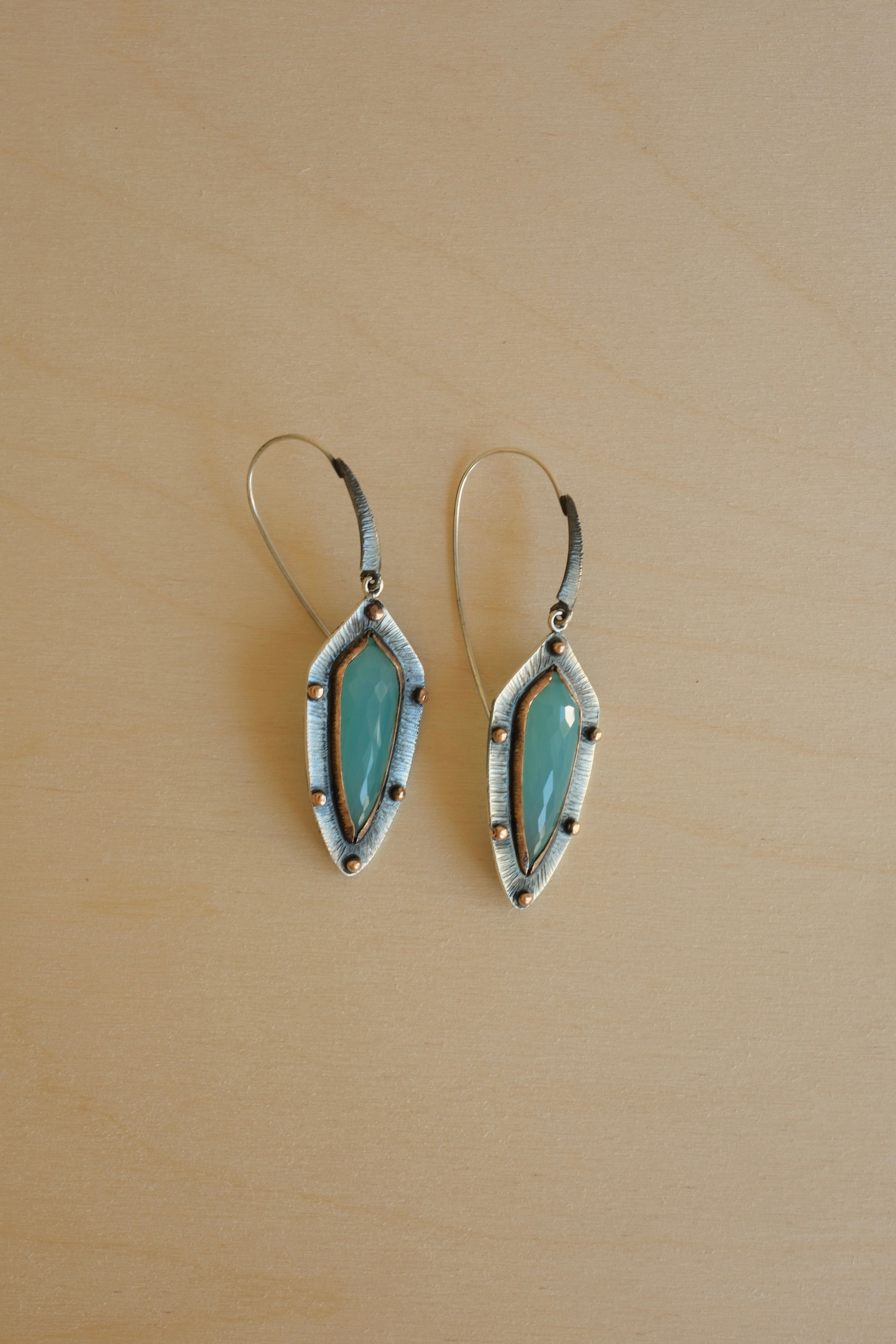 Aqua Chalcedony Earrings