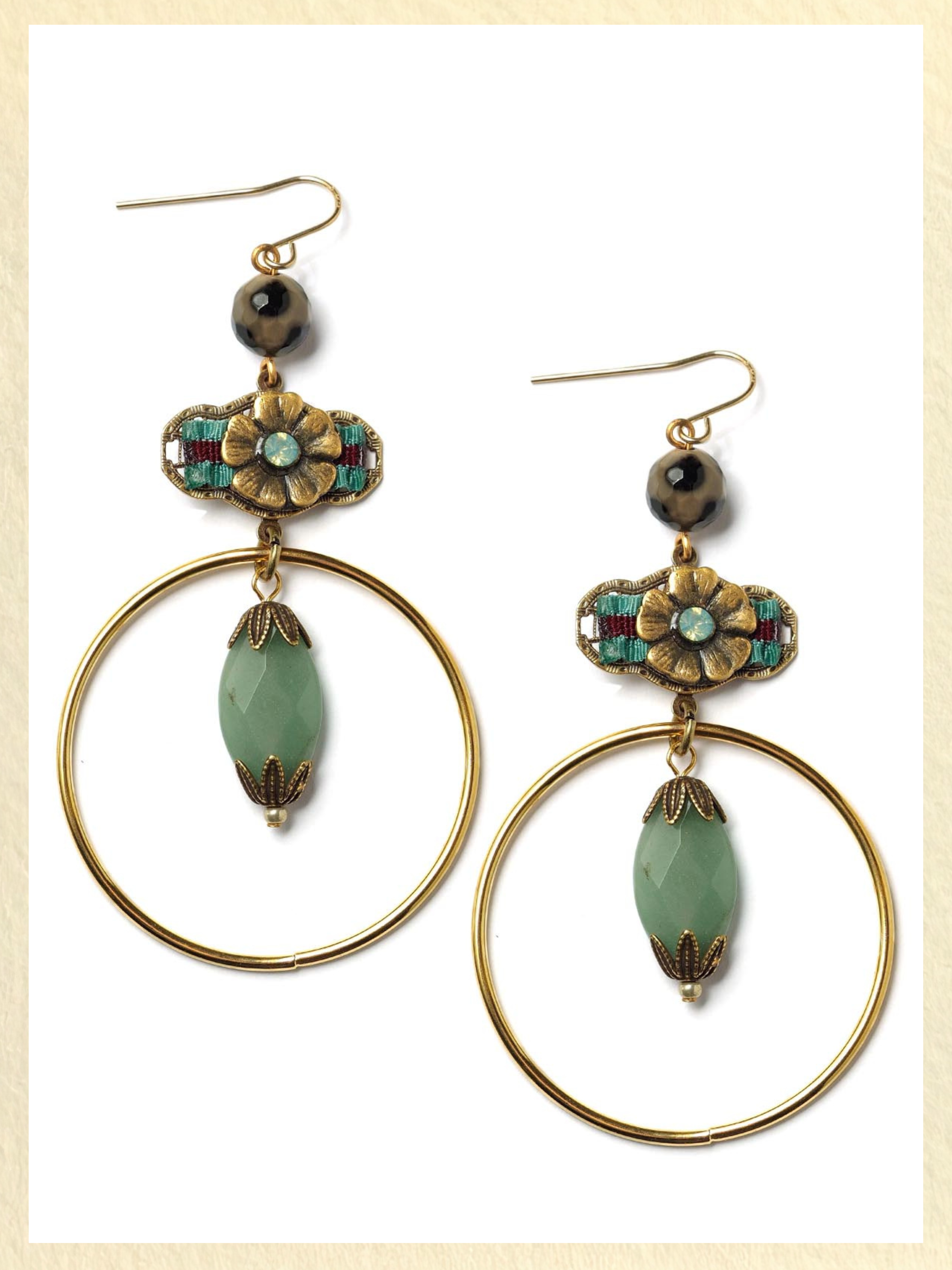 Satine French Hoop Earrings