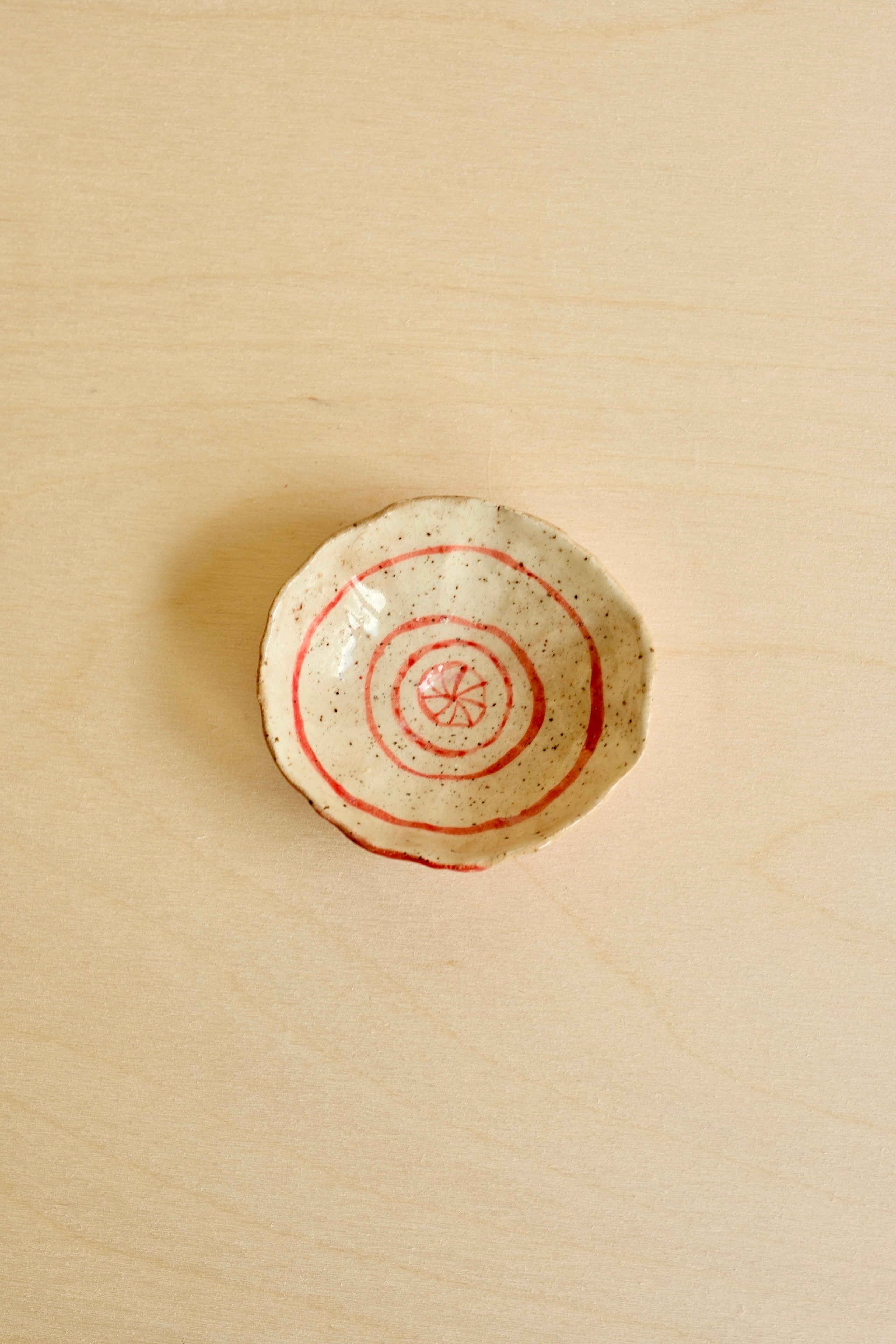 Red Spiral Pinch Pot
