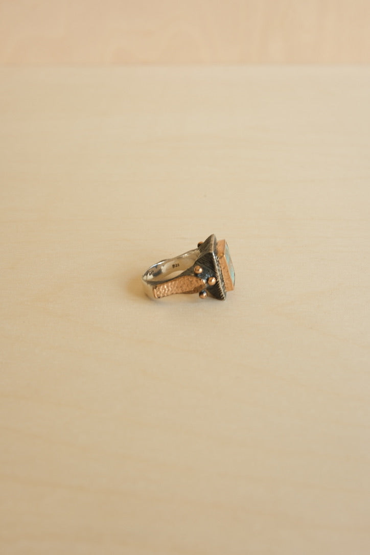 Square Turquoise  Ring // Size 8.5