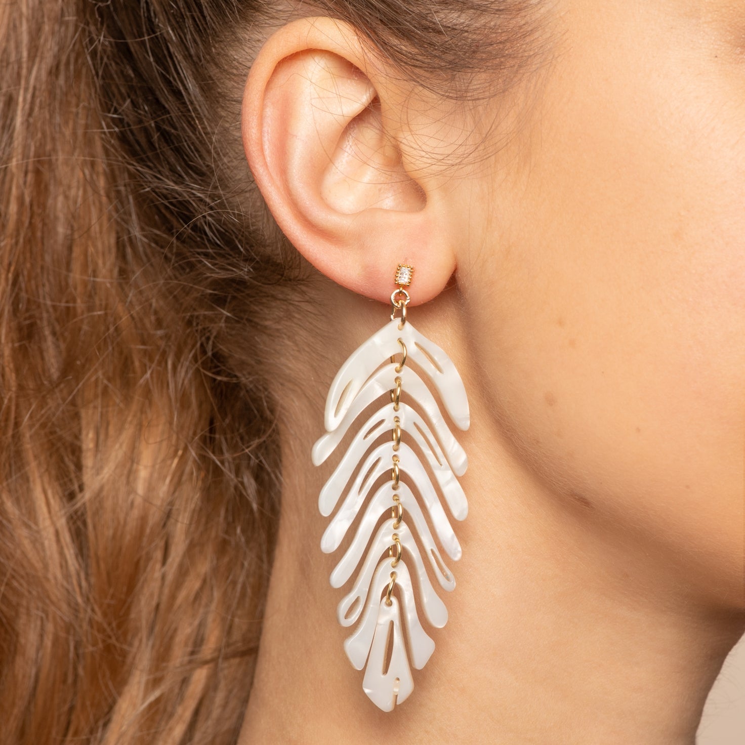 Plume Earring // White