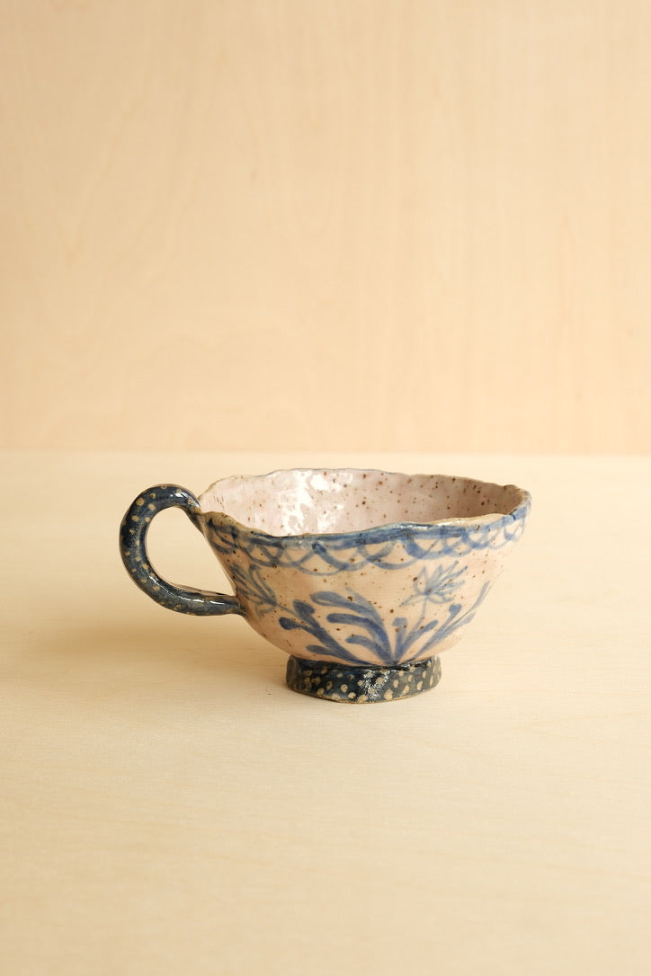 Handbuilt Pottery Tea Cup // Saltwater Blush