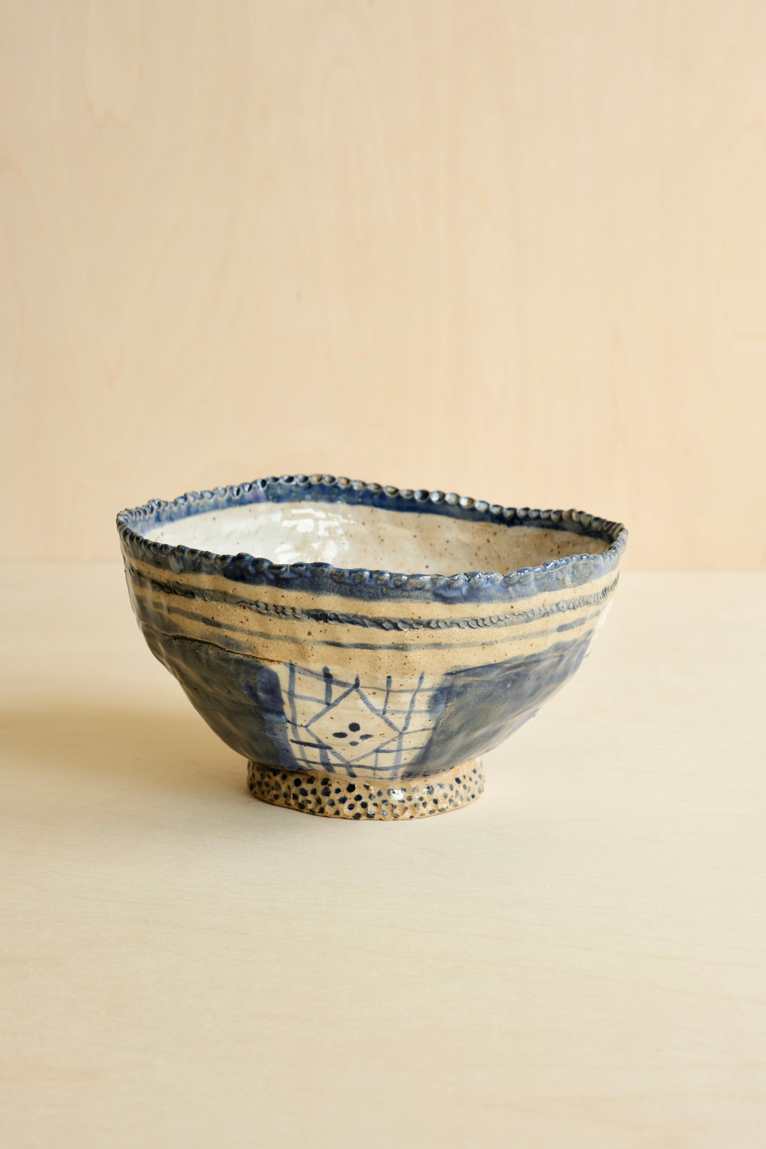 Medium Blue & White Bowl