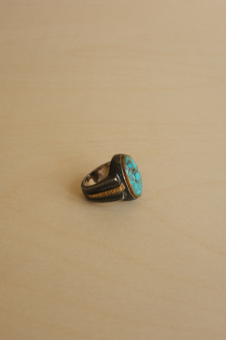 Oval Turquoise Ring // Size 10.5