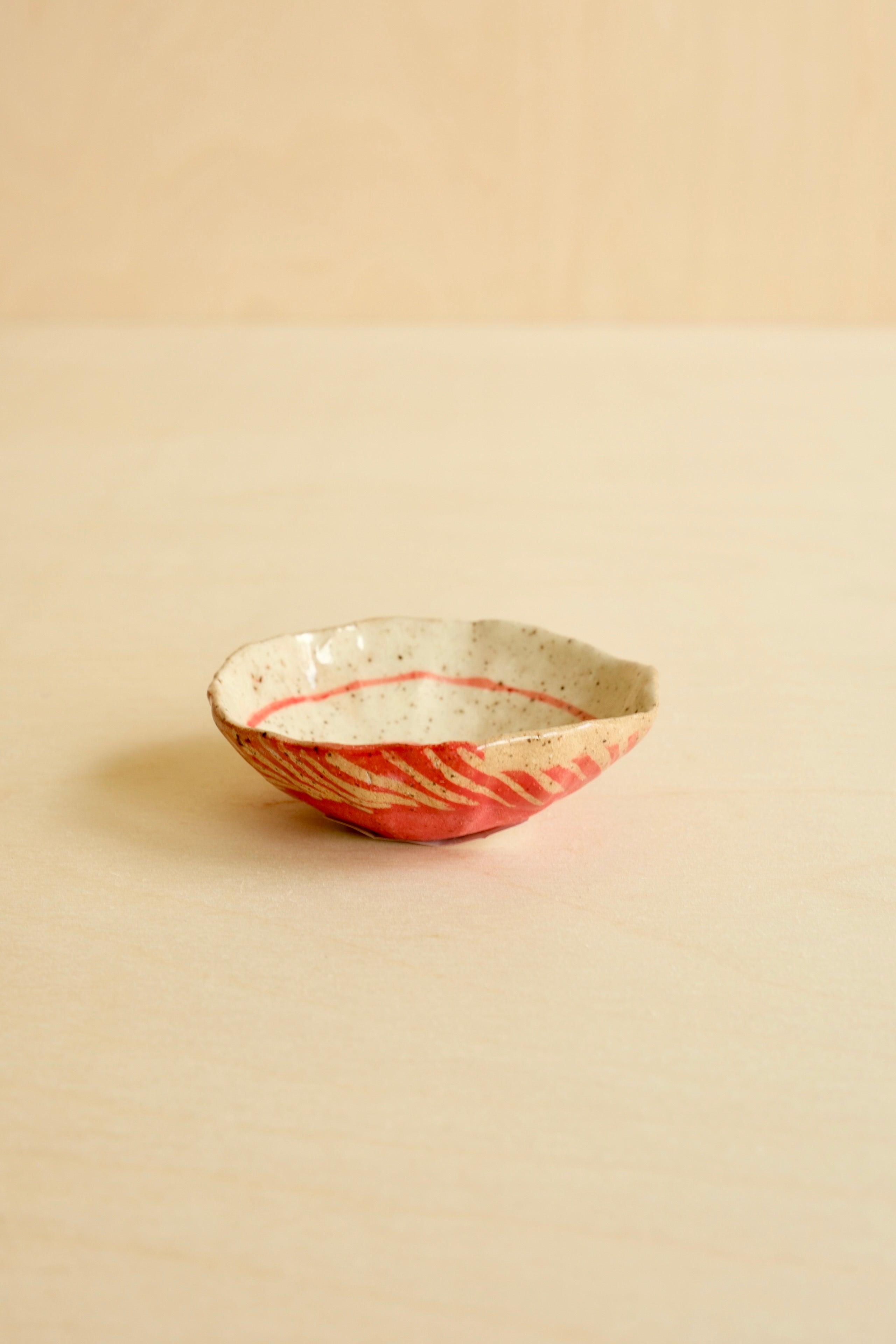 Red Spiral Pinch Pot