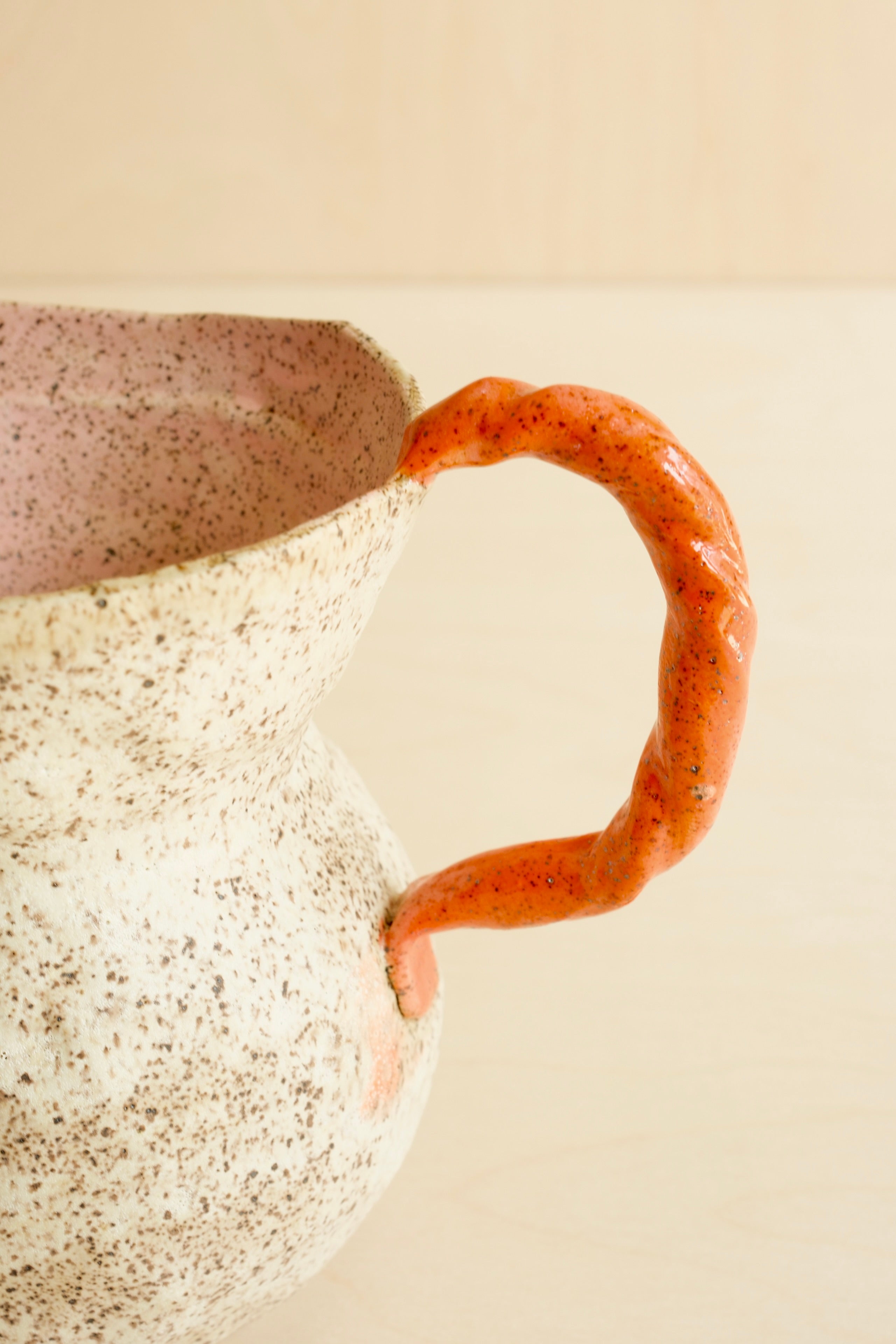 Speckled Orange Pitcher