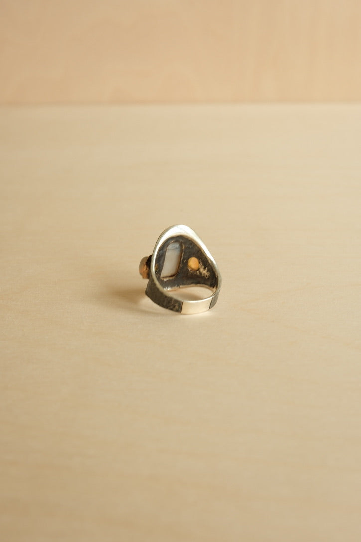 Rainbow Moonstone Ring // Size 8