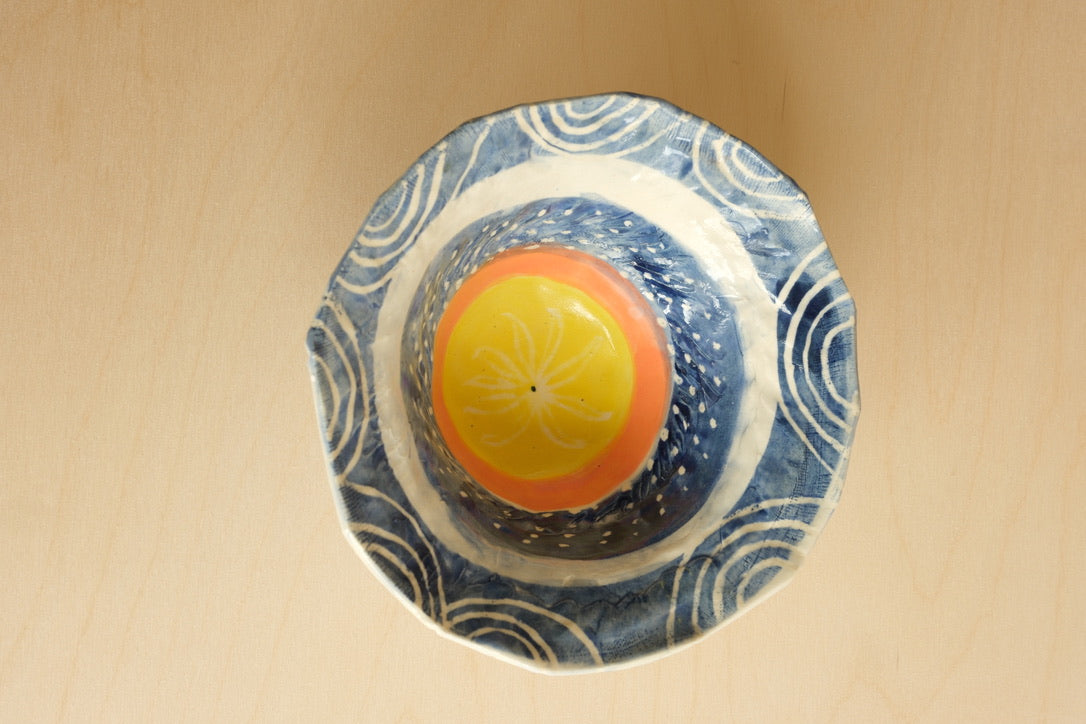 Medium Yellow Center Bowl