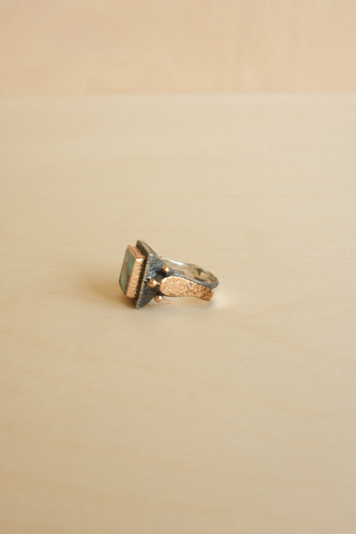 Square Turquoise  Ring // Size 8.5