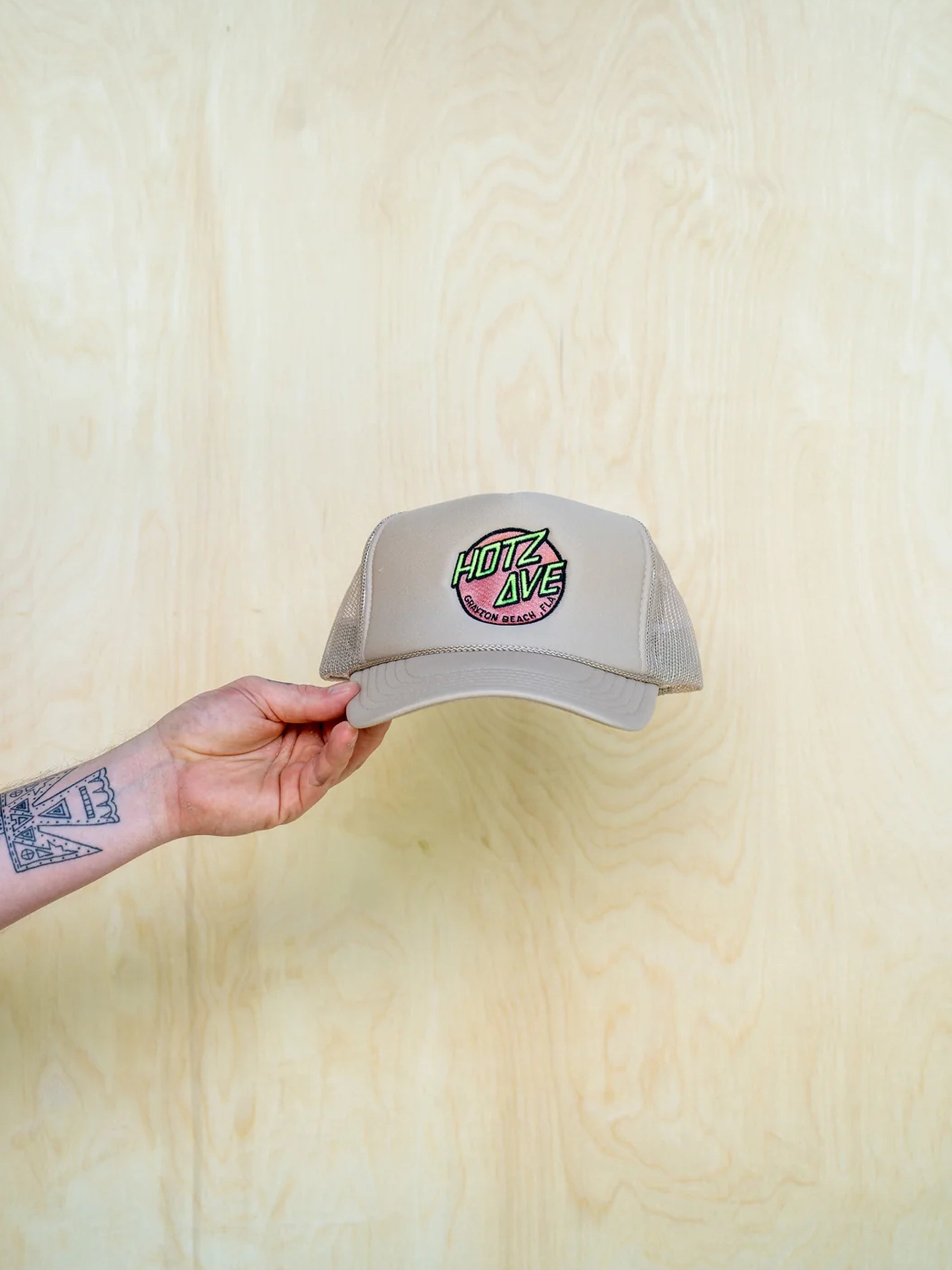 Embroidered Trucker Hotz Ave Hat Watermelon