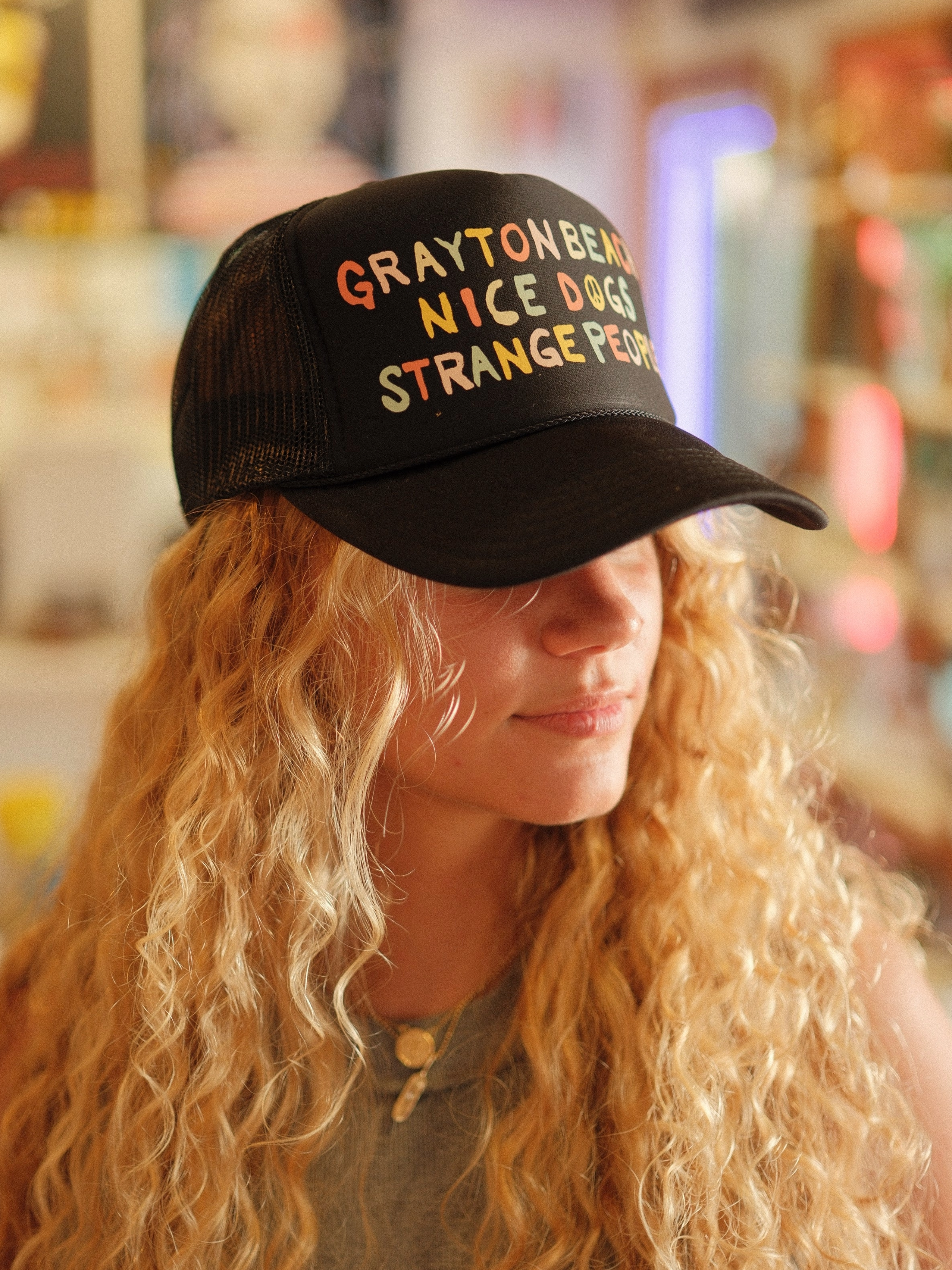 Nice Dogs Strange People Trucker Hat