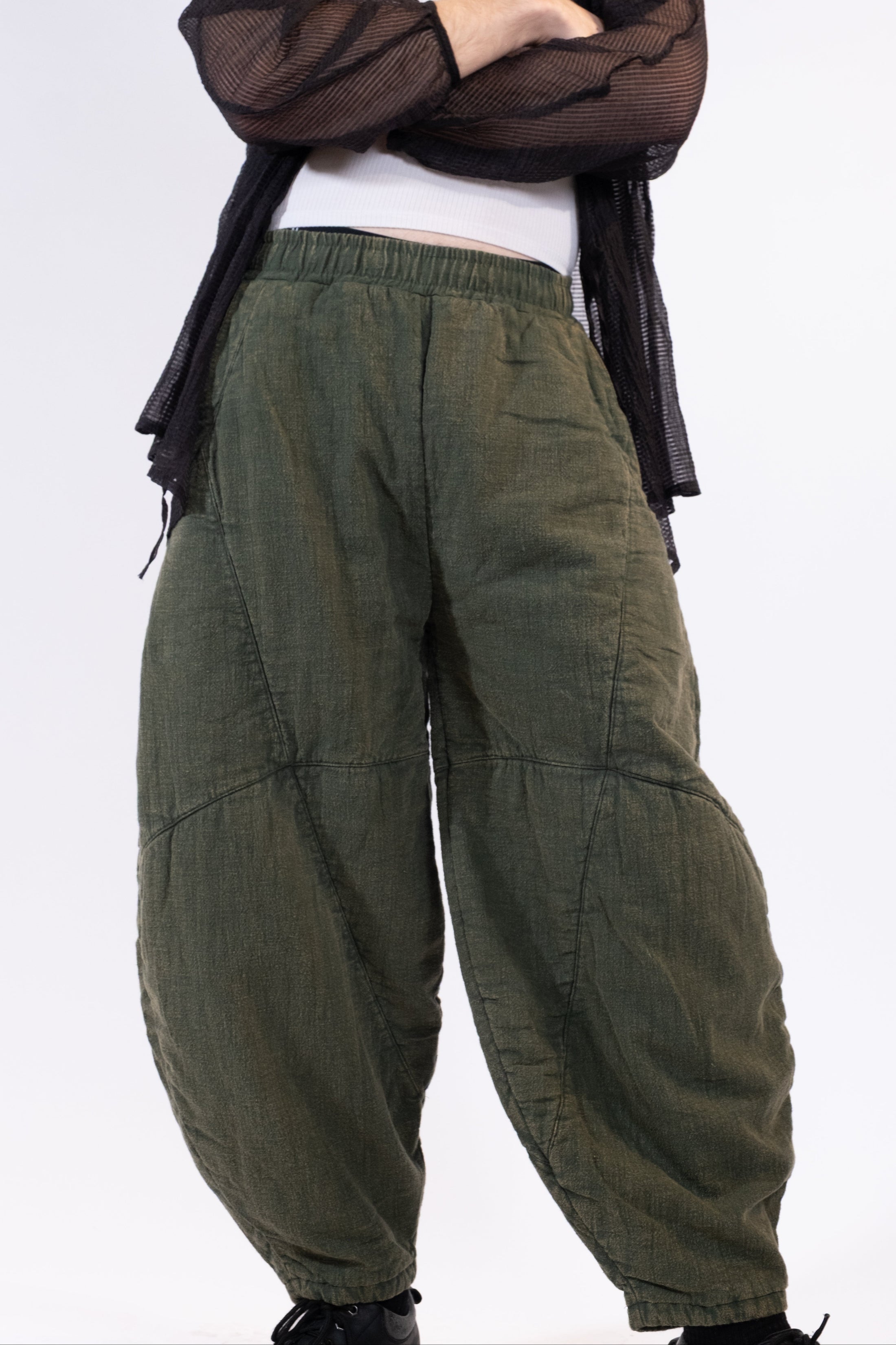 Stone Wash Knickerbockers Pants // Forest Clay
