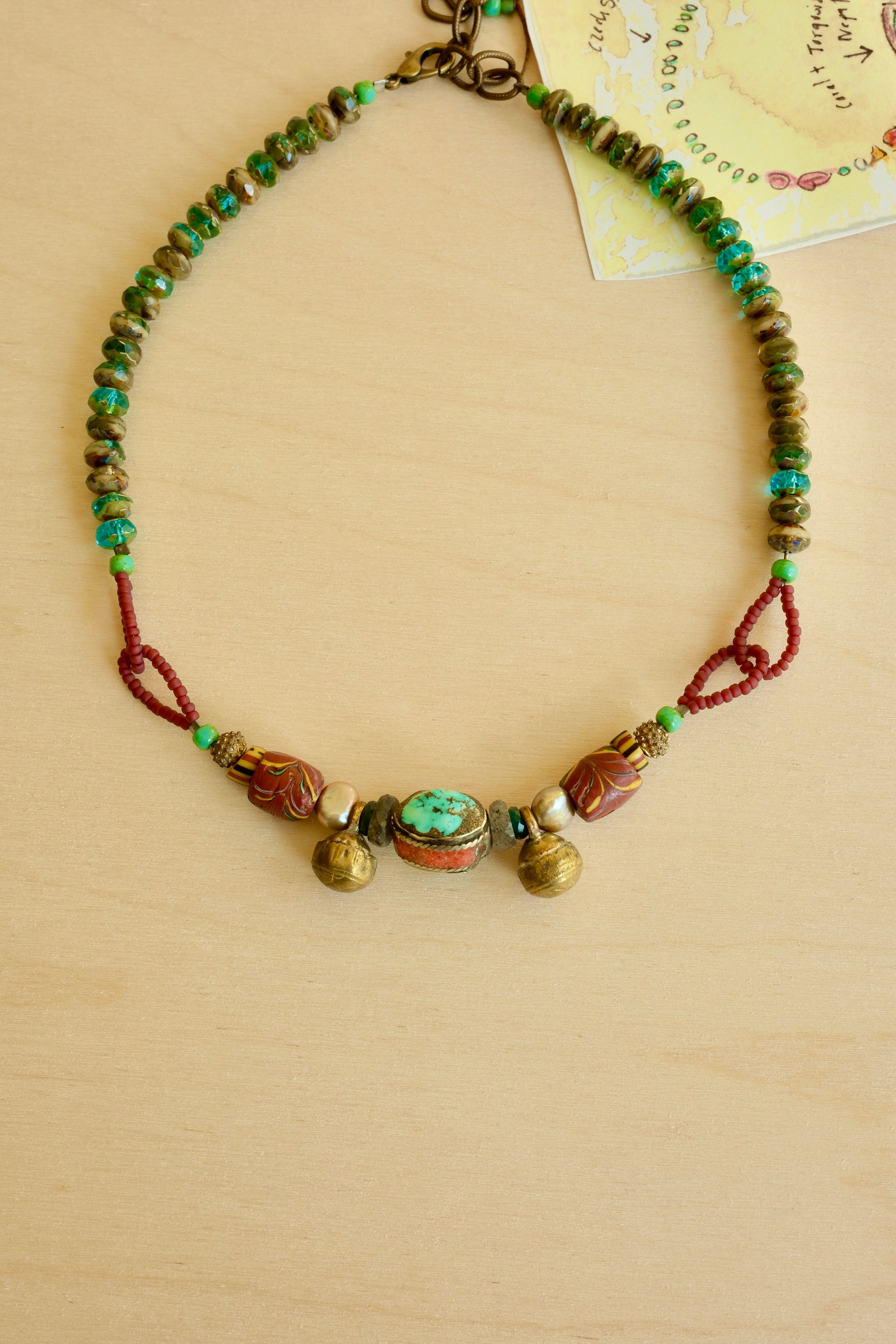 Nepal Chinese Button Necklace