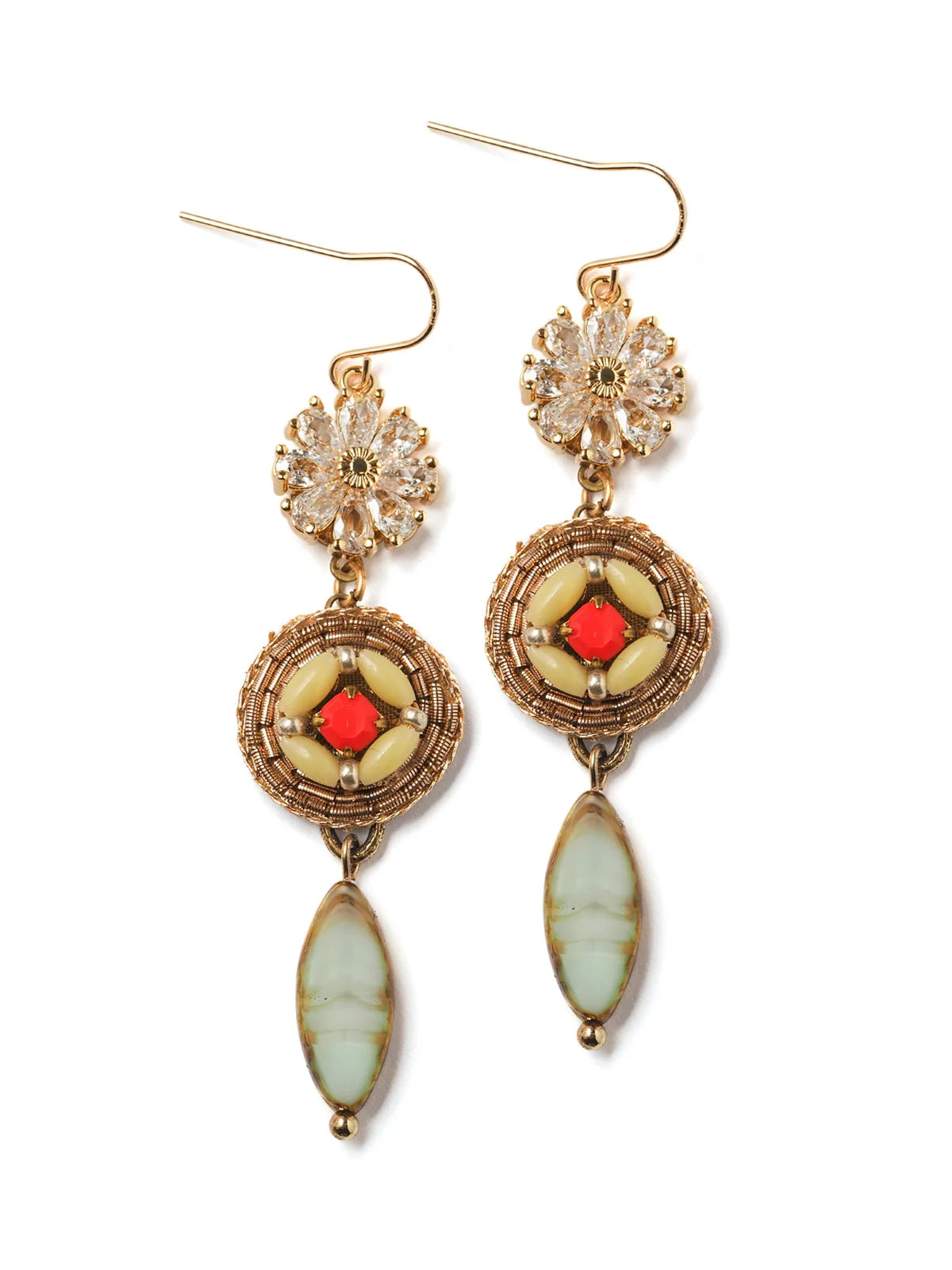 Sparkling Hibiscus Earrings