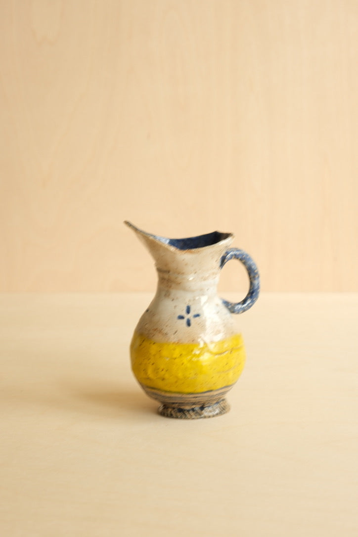 Tiny Blue & Yellow Pitcher