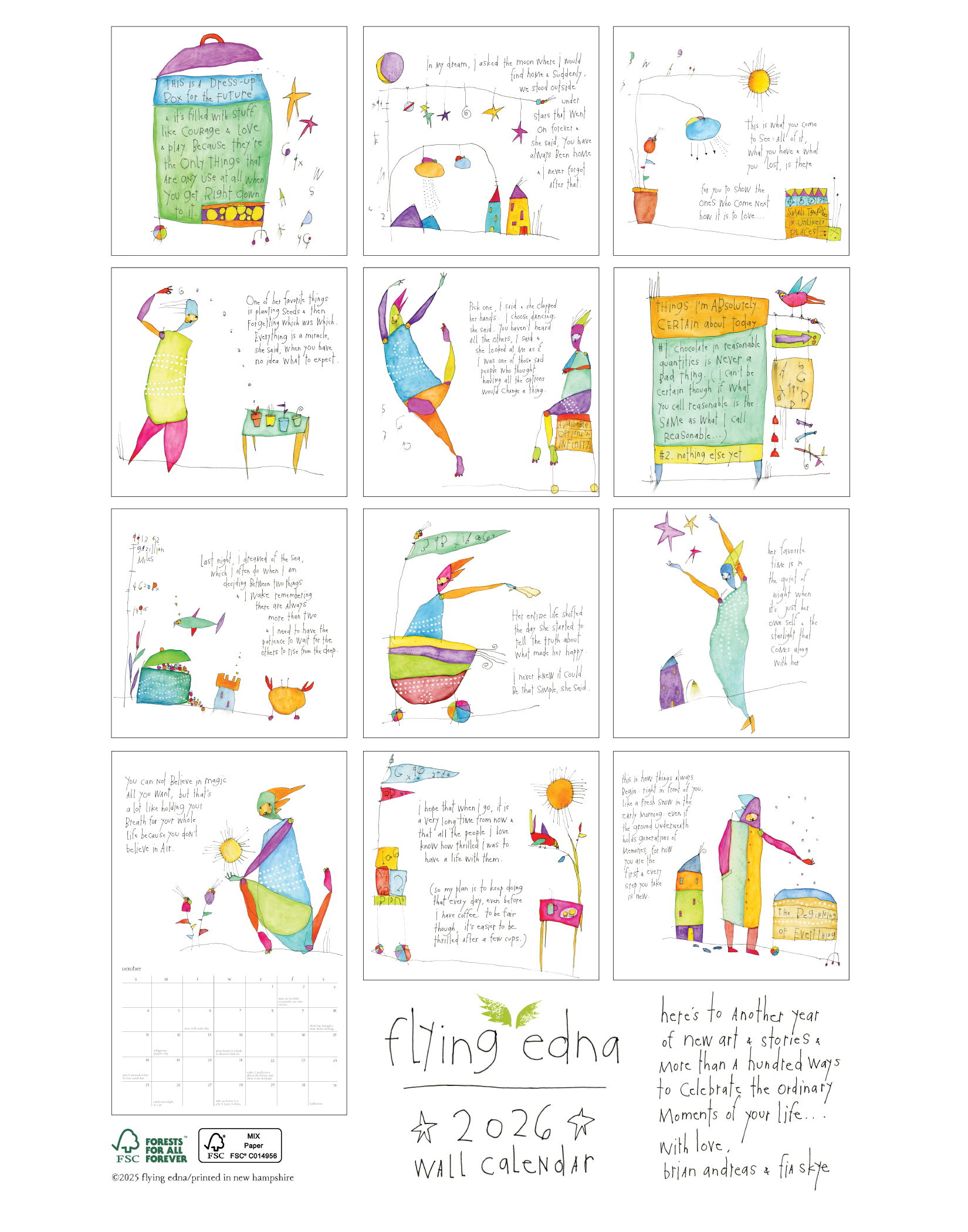 Flying Edna Classic Calendar // 2026