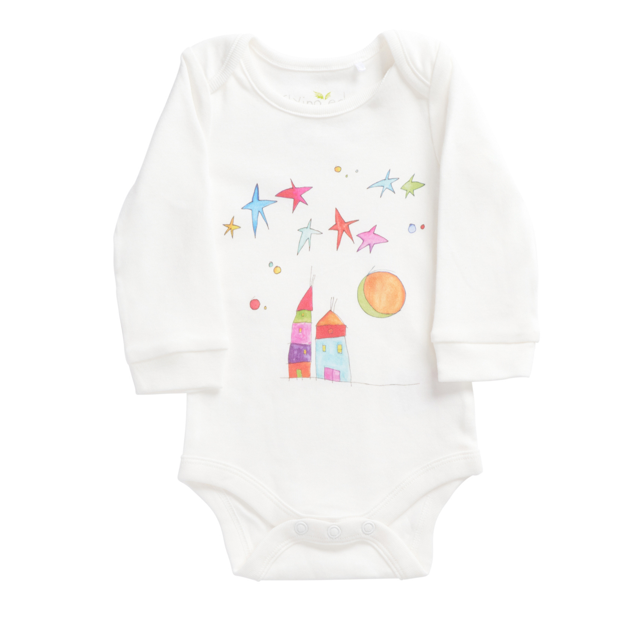 Flying Edna Baby Front Print Organic Bodysuit