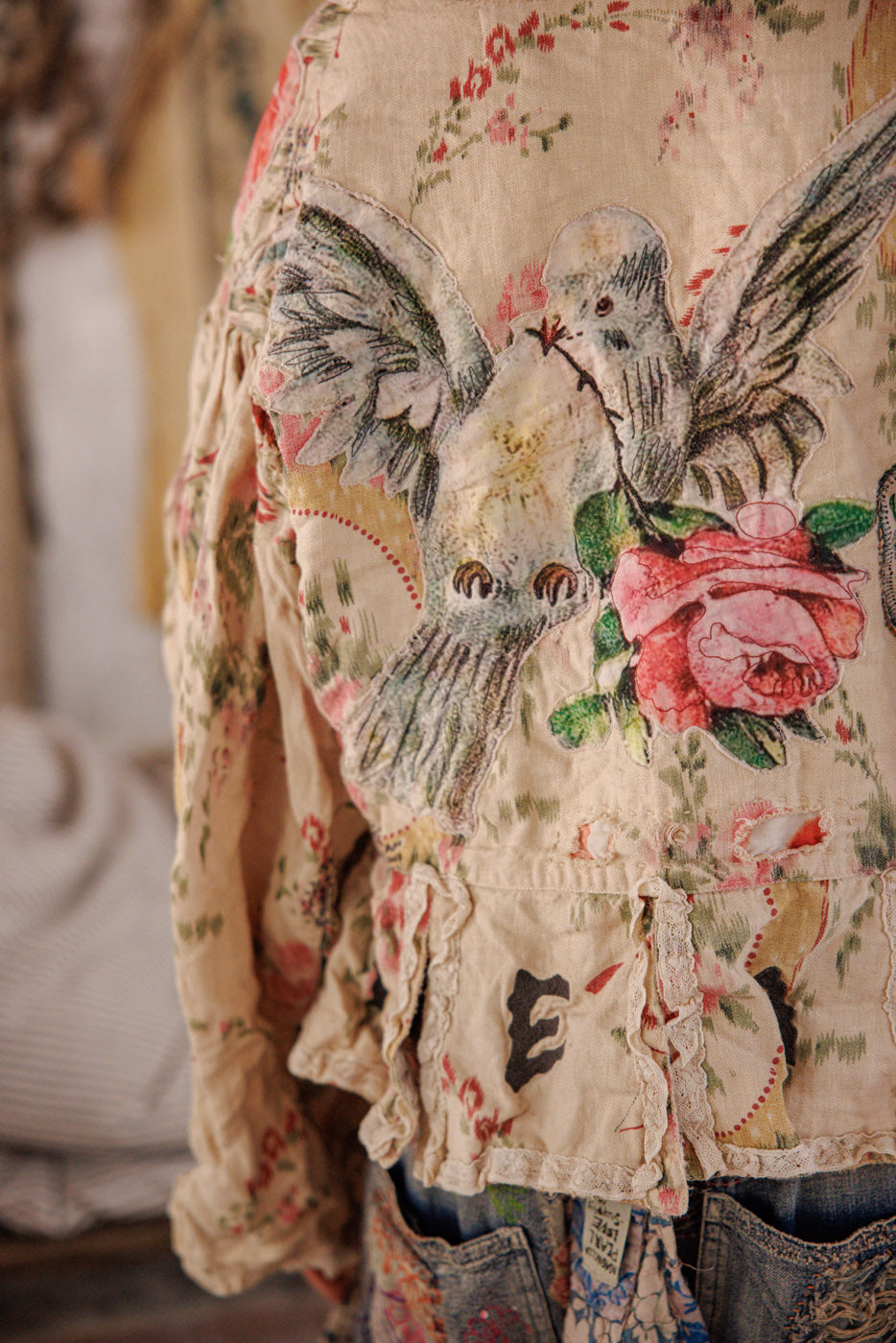 Jacket 662 Perianth Floral Applique Monique O/S