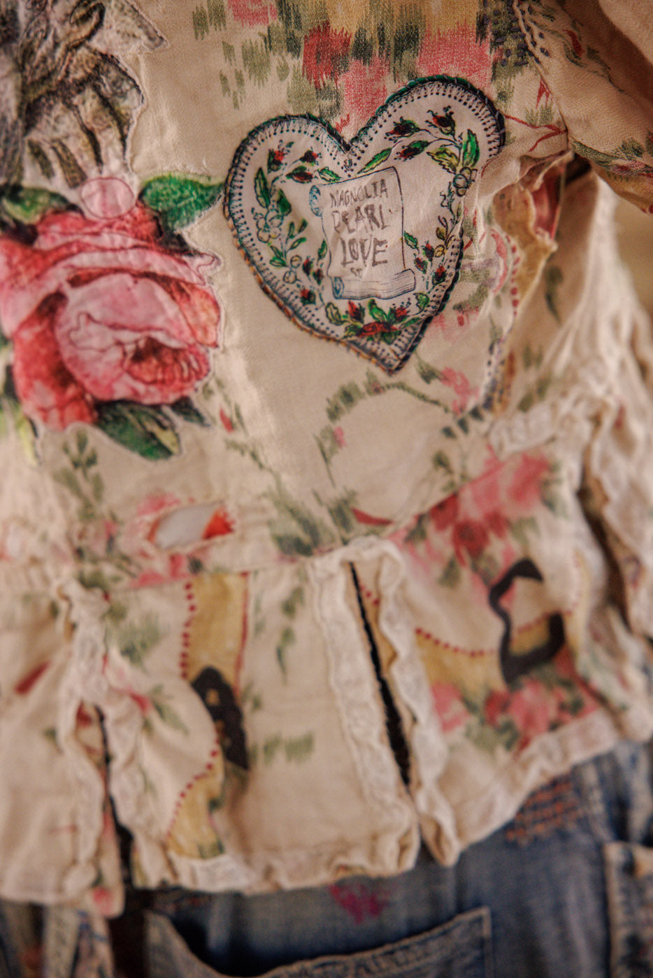 Jacket 662 Perianth Floral Applique Monique O/S