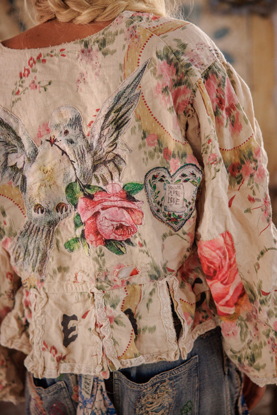 Jacket 662 Perianth Floral Applique Monique O/S