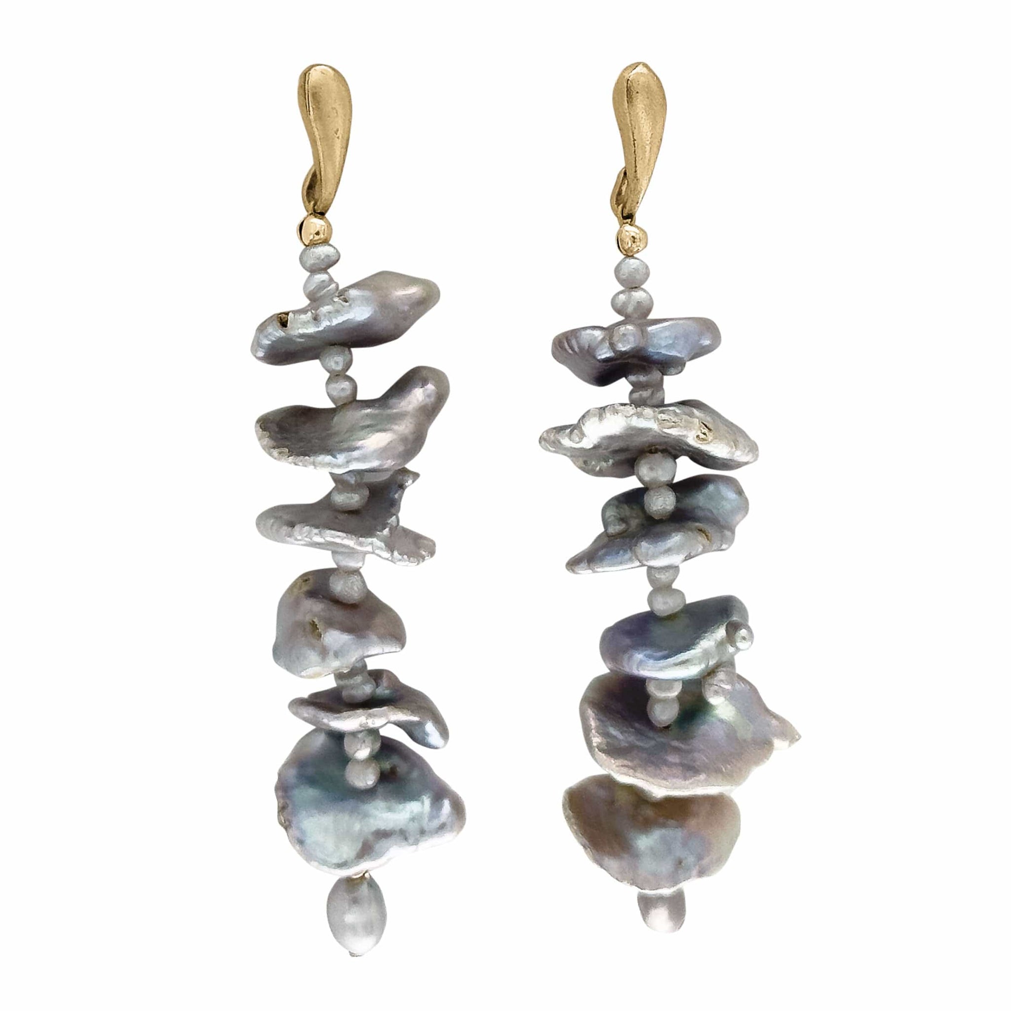 Grey Pearl Hoya Earrings