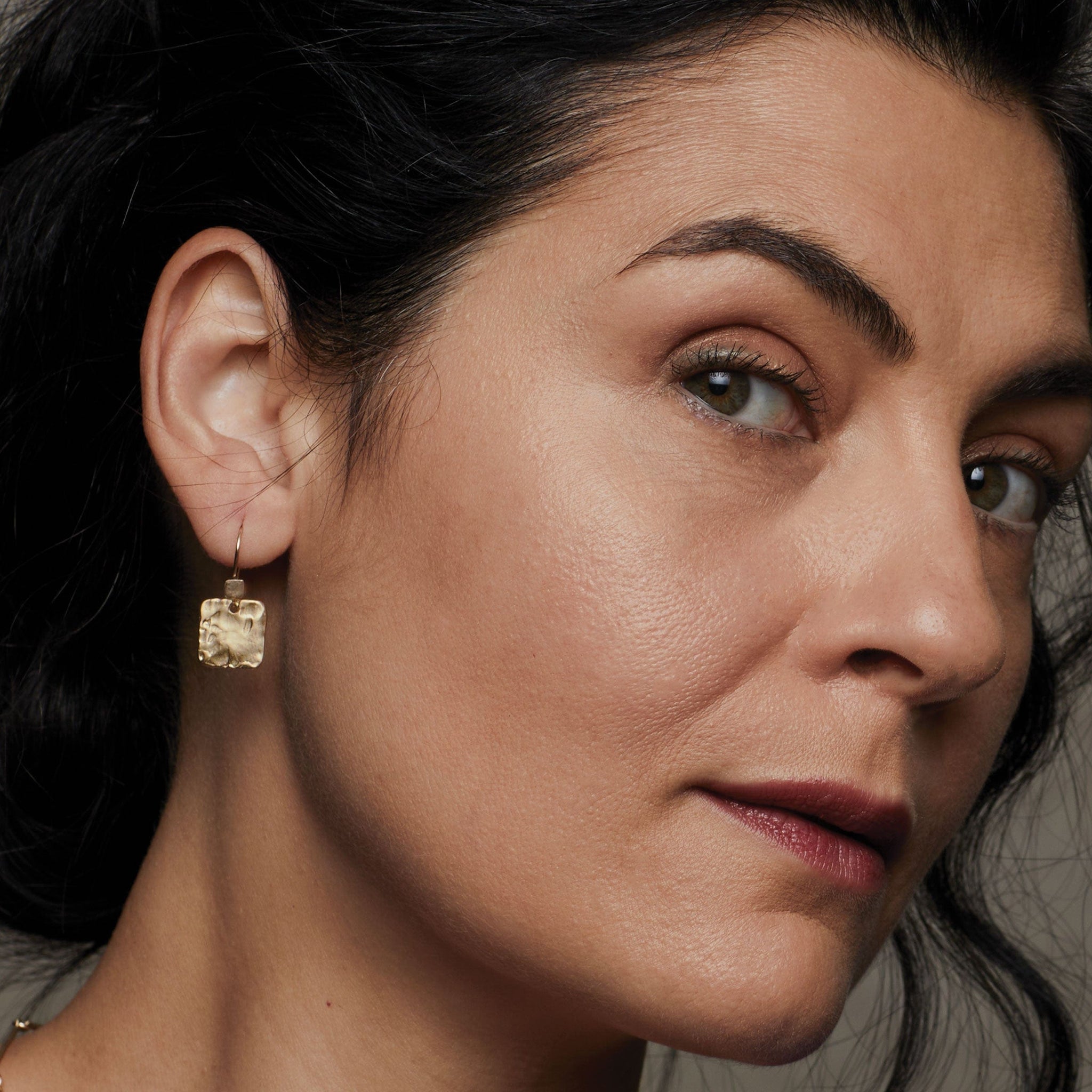 Artifact Square Bronze Earrings