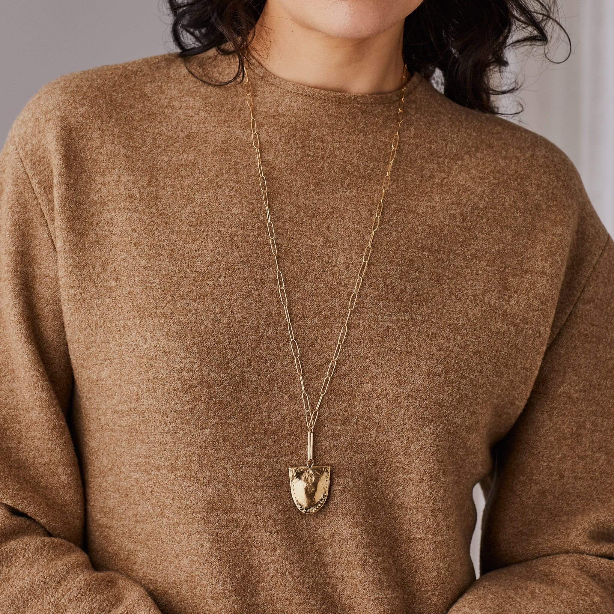 Mevia Bronze Pendant Necklace
