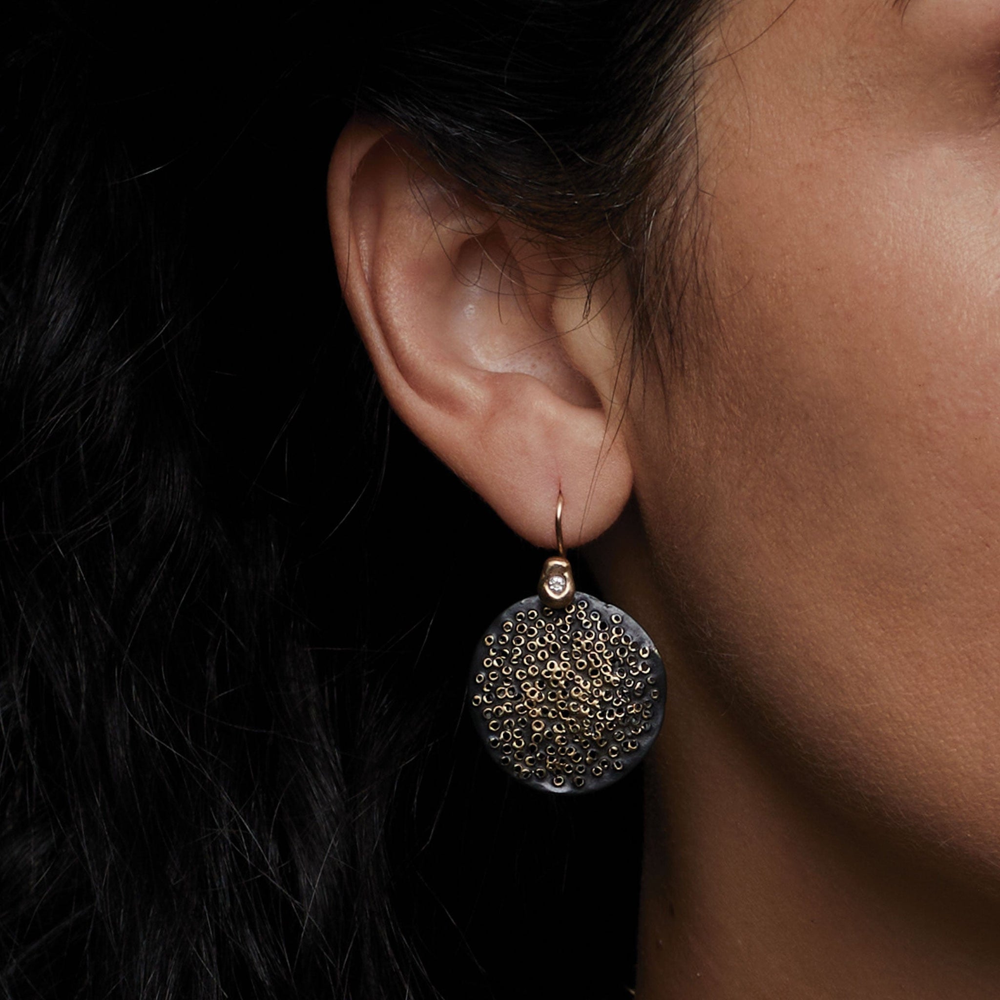 Black Bronze Pollen Earrings