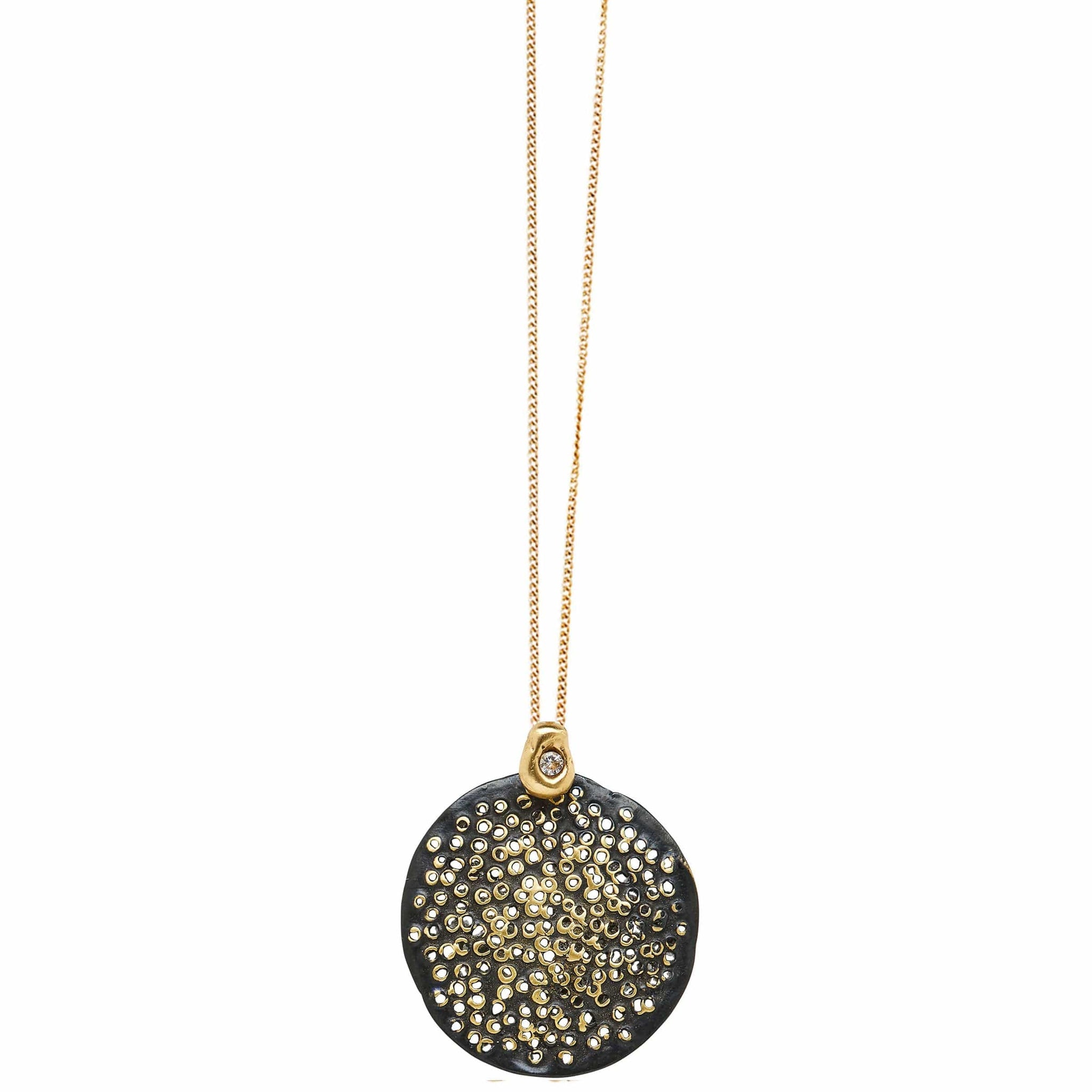 Black Bronze Pollen Pendant Necklace