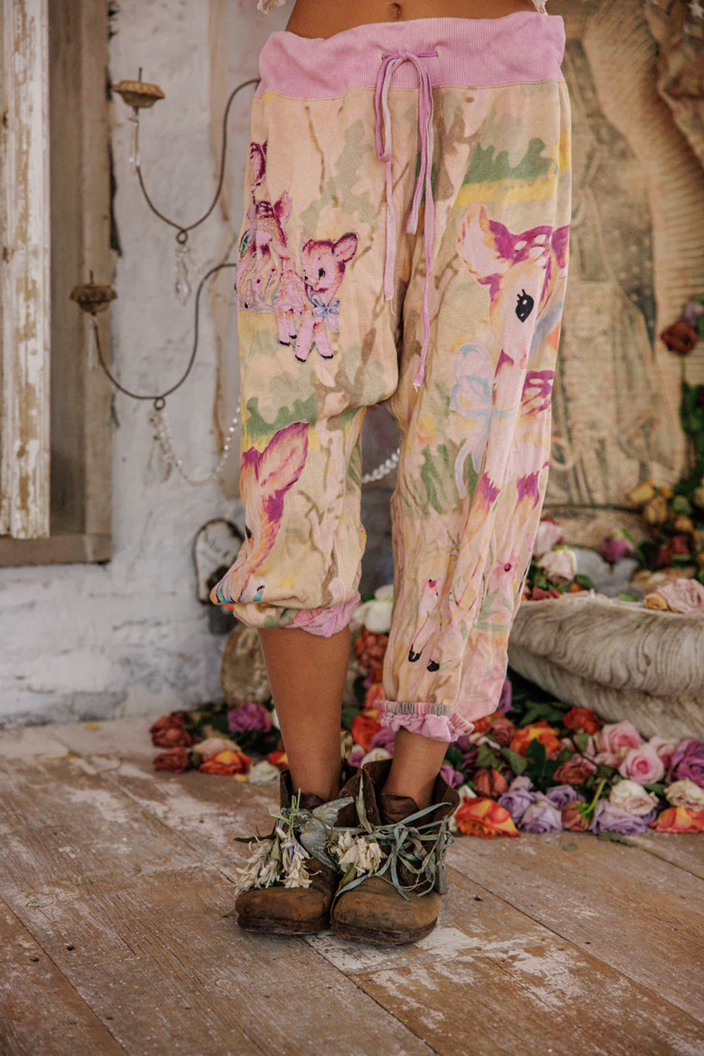 Pants 915 Lychee Blossom Dama Dama La Jolla Joggers OS