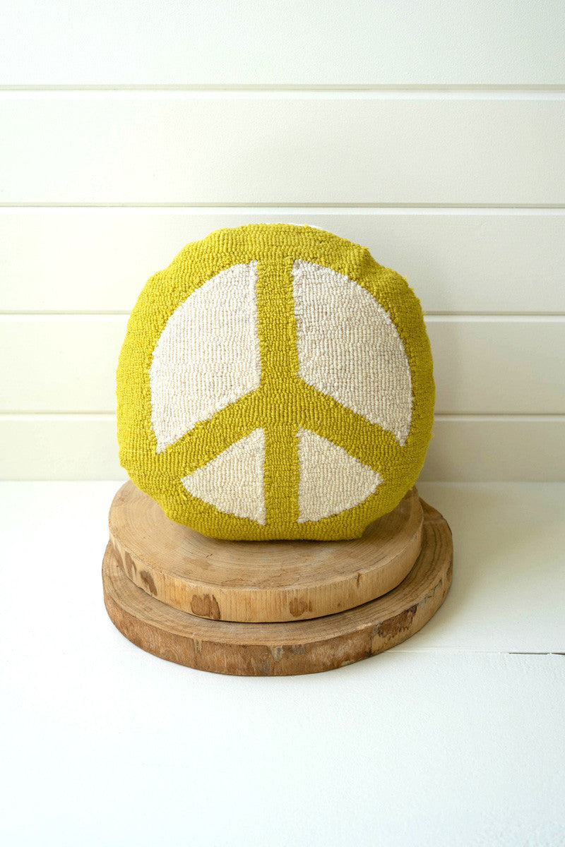 Groovy Peace Circle Pillow