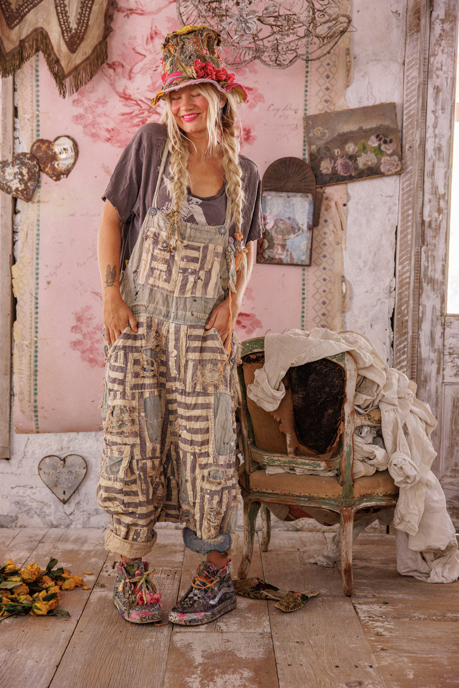 Overalls 162 Luna Stripe Patchwork Frankie O/S