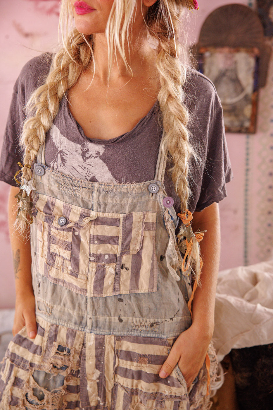 Overalls 162 Luna Stripe Patchwork Frankie O/S