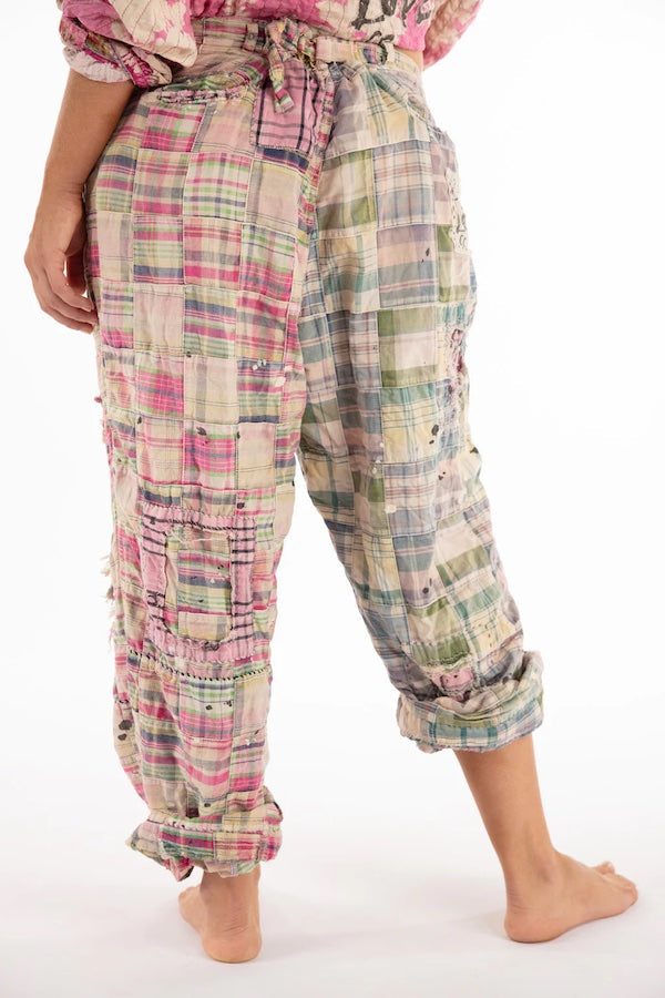 Pants 510 Madras Pink Patchwork Charmie Trousers O/S