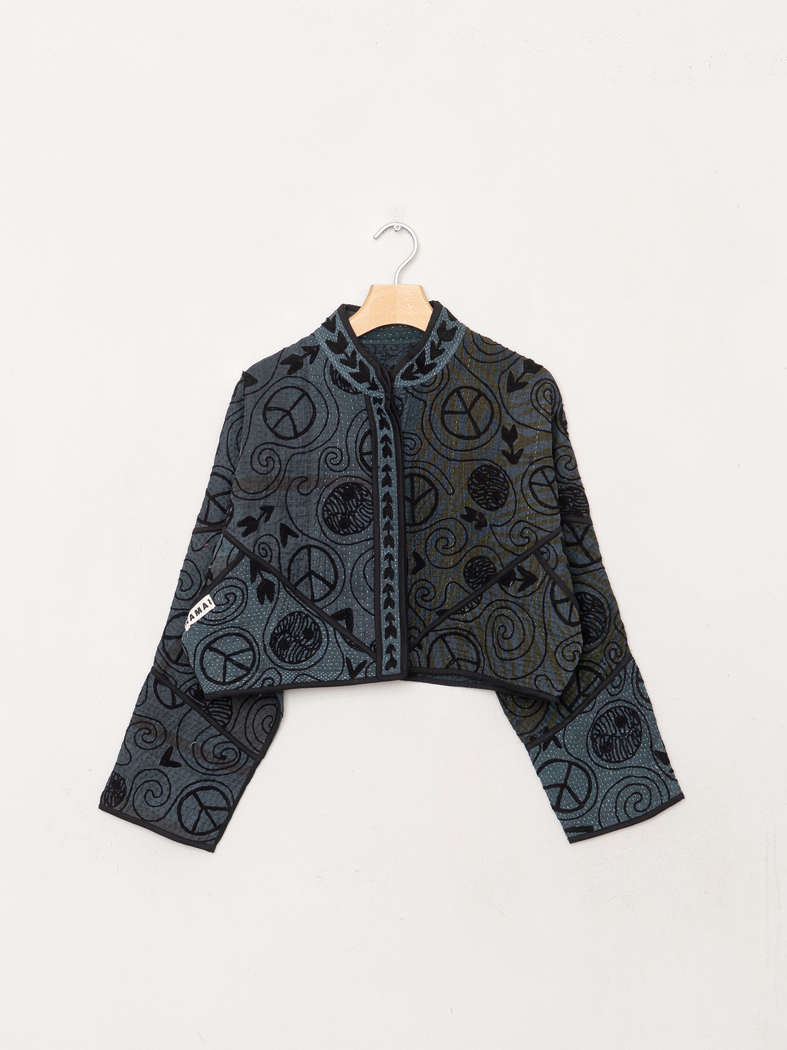 The Kaira Cropped Suzani Embroidered Jacket One of a Kind O/S