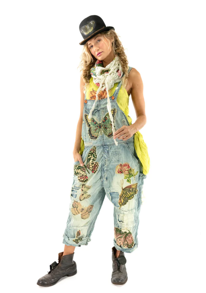 Overalls 051 Mariposa Butterfly Applique O/S